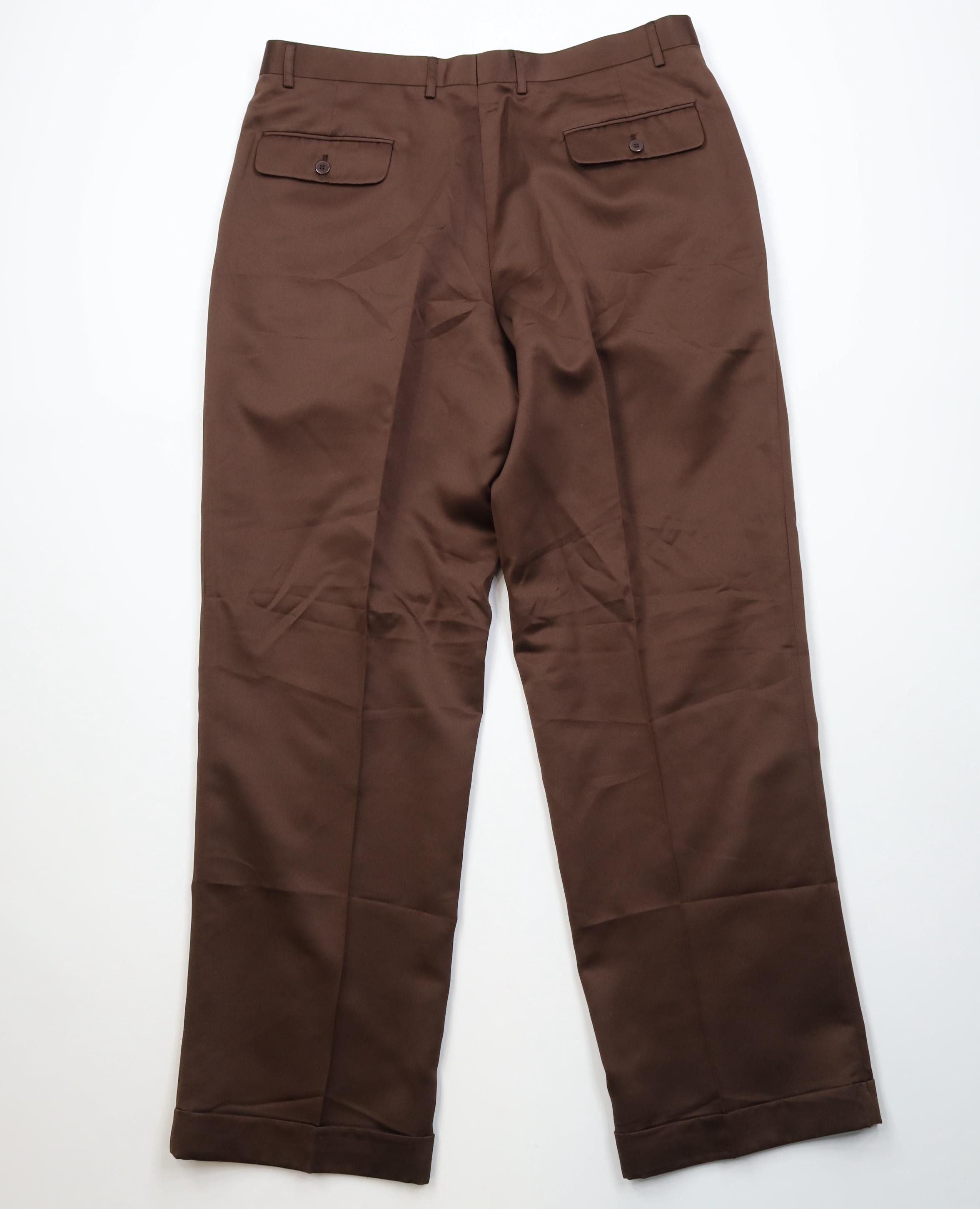 Vintage Vintage 90s Streetwear Cuffed Wide Leg Chino Pants Brown Size US 38 / EU 54 - 9 Thumbnail