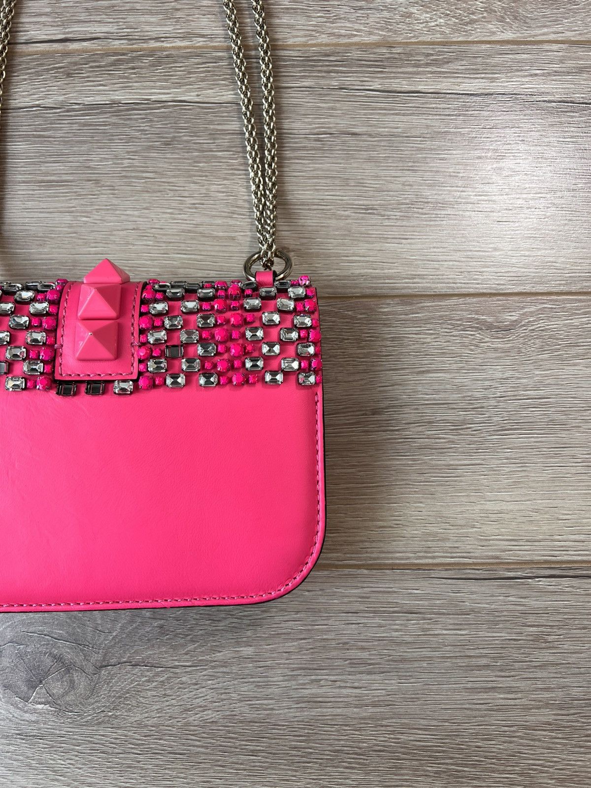 Valentino Valentino Garavani Rockstud Spike Crystal Shoulder Bag Size ONE SIZE - 8 Thumbnail
