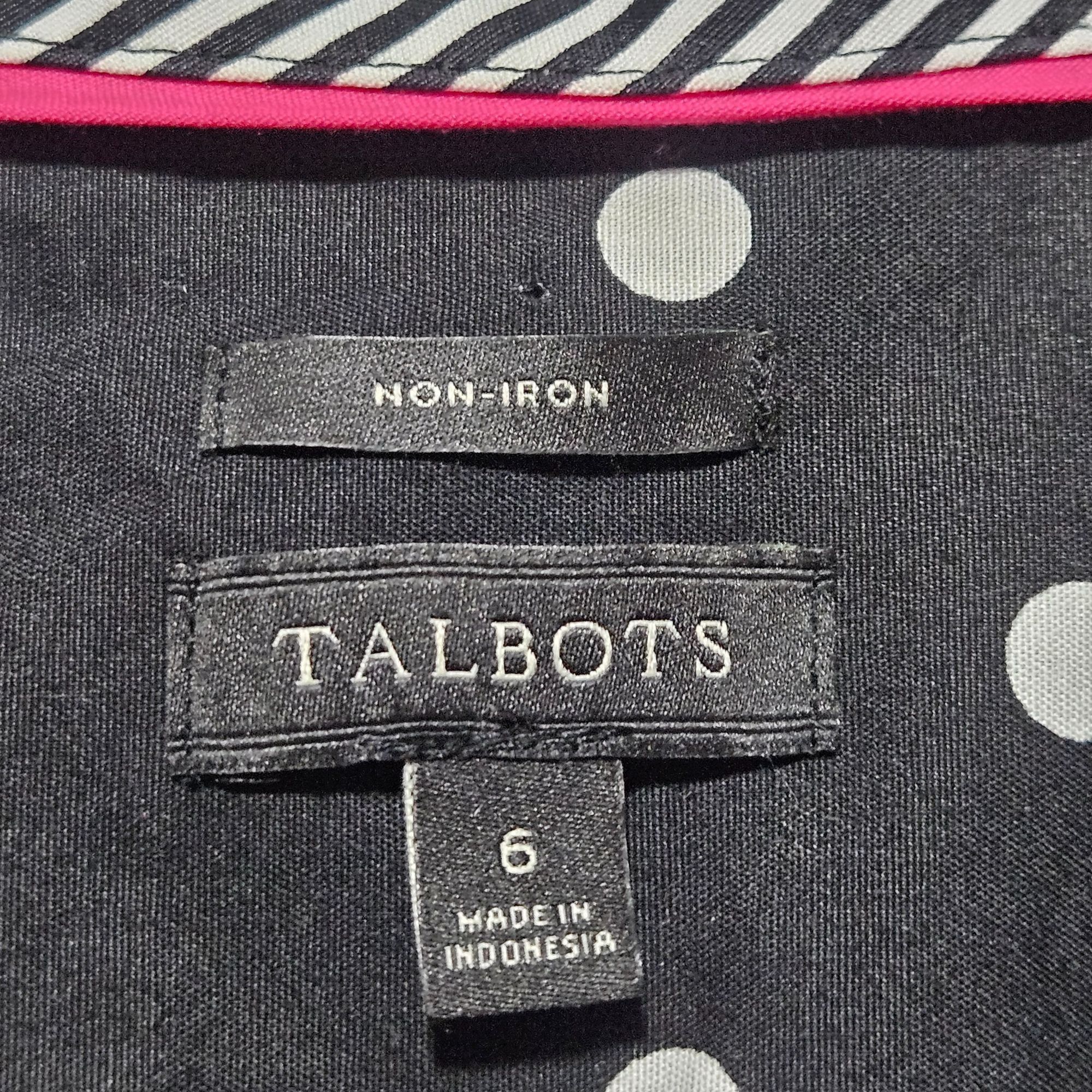 Talbots Talbots Woman Black White Trendy Polka Dot Top 6 Classic Ret Size M / US 6-8 / IT 42-44 - 4 Thumbnail