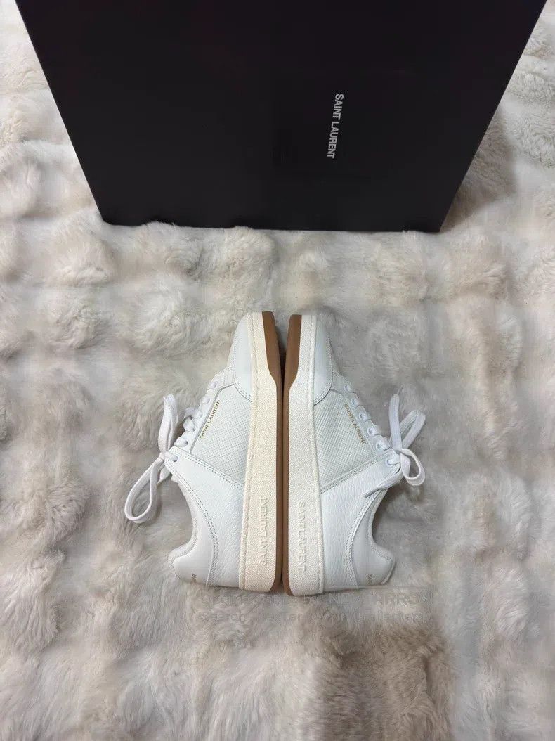 Saint Laurent Paris Saint Laurent Paris Ladies White Sneakers Size US 7 / IT 37 - 7 Thumbnail