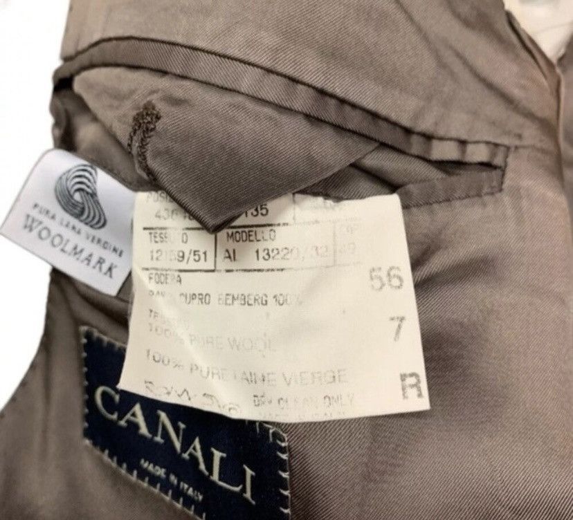 Canali × Loro Piana VINTAGE 90s CANALI LORO PIANA Men Blazer 110’s 56R Size 50R - 10 Thumbnail