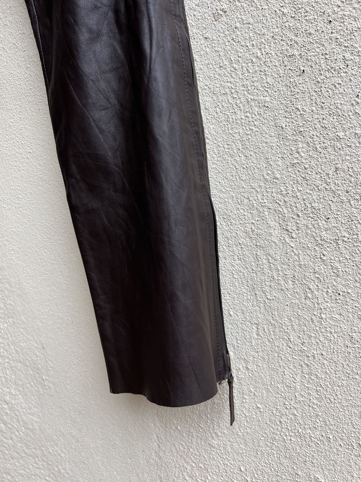 Jean Paul Gaultier Jean Paul Gaultier Homme Side Zippers Leather Pant Size US 30 / EU 46 - 13 Thumbnail