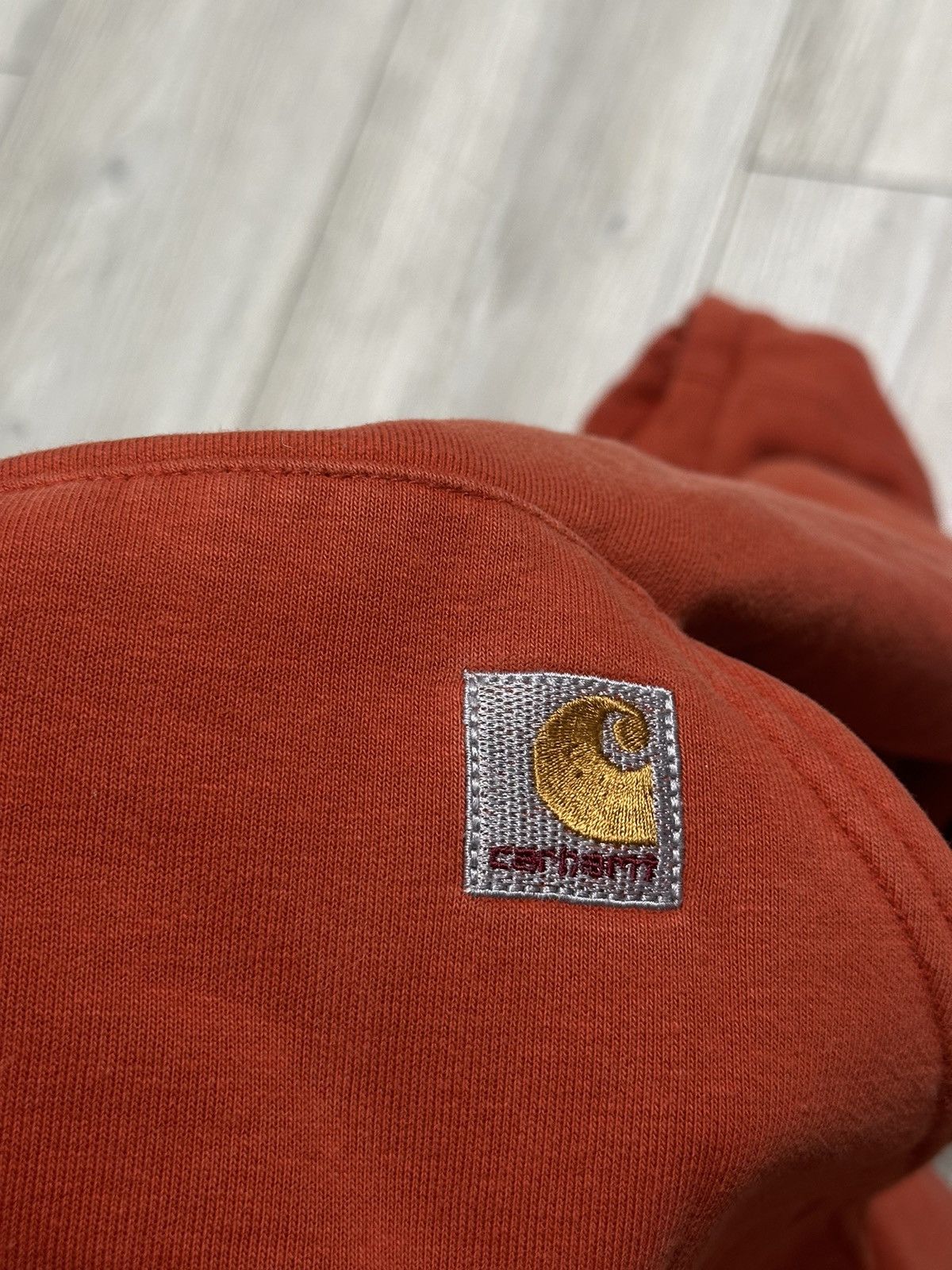 Carhartt Vintage 00s Orange Faded Carhartt Essential Hoodie XL Size US XL / EU 56 / 4 - 3 Thumbnail