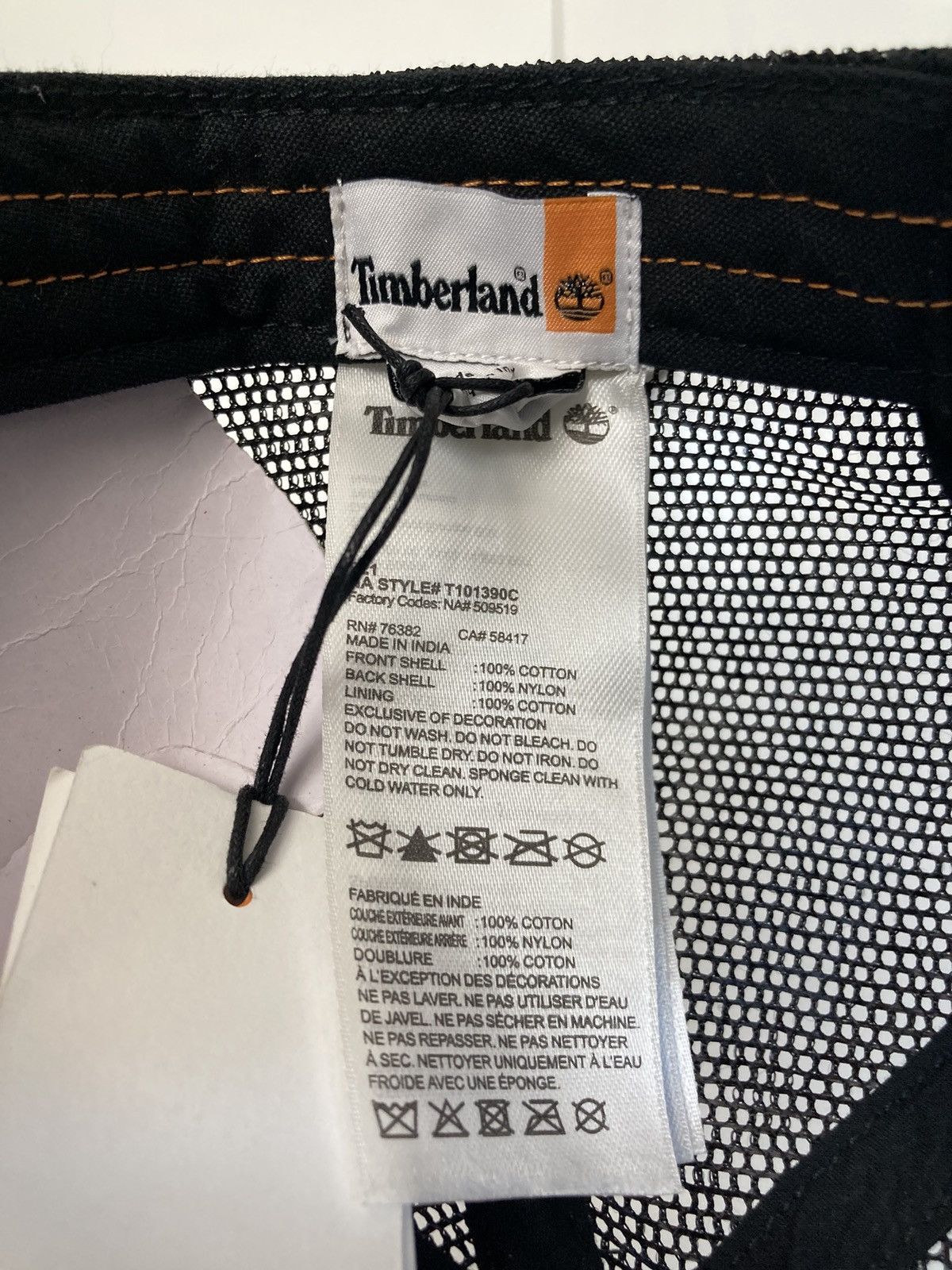 Timberland TIMBERLAND SOLID BLACK SNAPBACK HAT CAP MESH LOGO TRUCKER 🆕 Size ONE SIZE - 13 Thumbnail