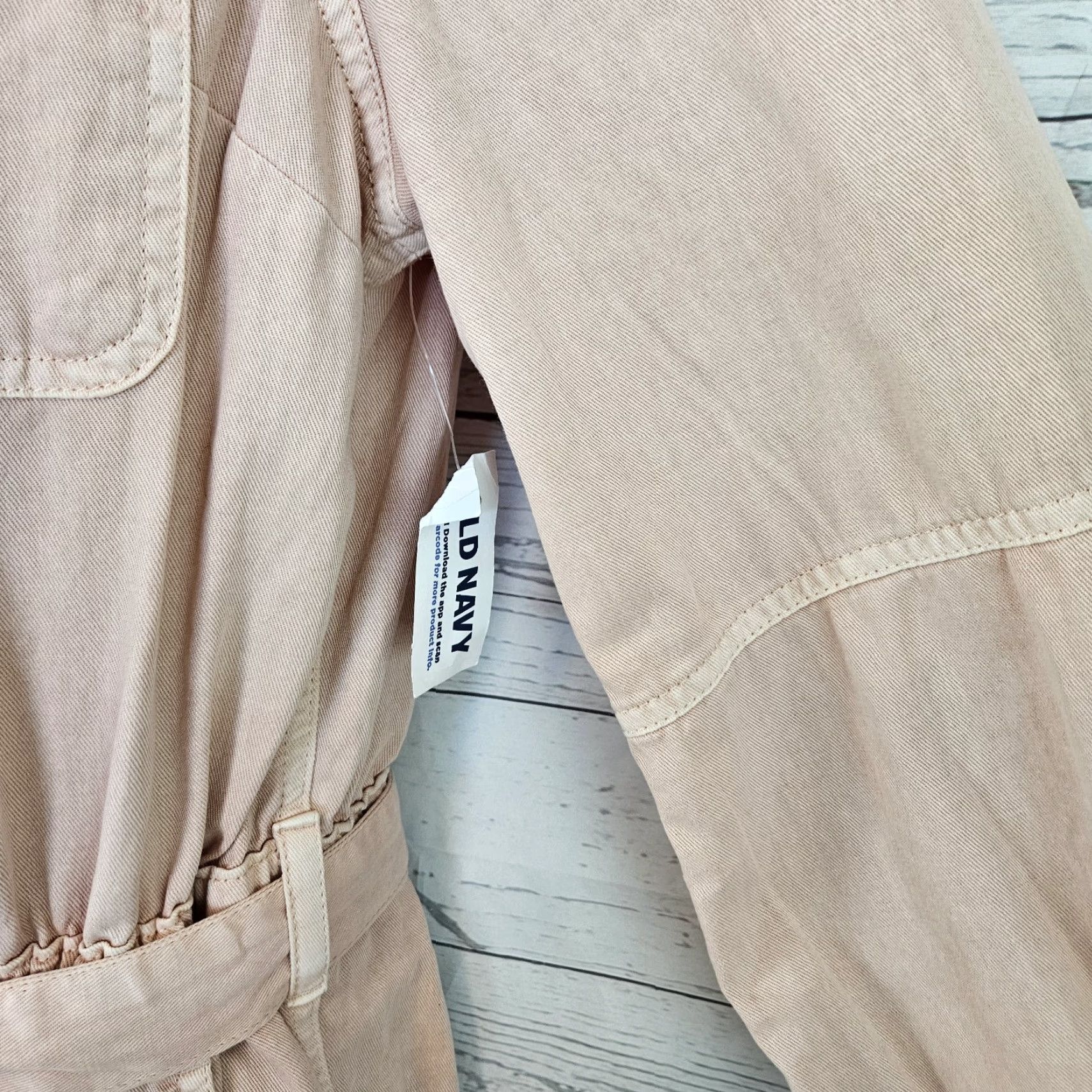 Old Navy Old Navy Womens Jumpsuit Sz Small Pink Long Sleeve Belted Cotton Size S / US 4 / IT 40 - 6 Thumbnail