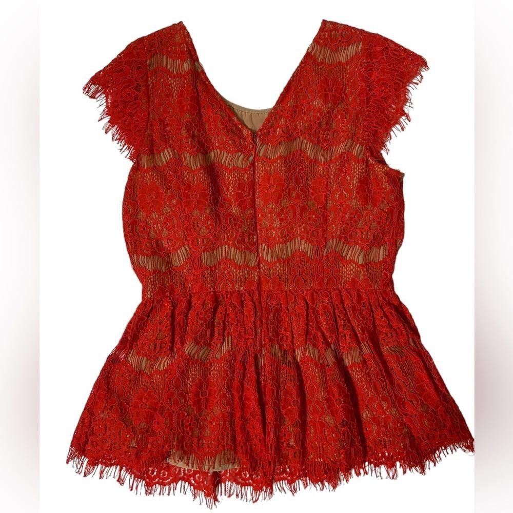 Designer Anthropologie l Maeve Katrine Lace Peplum Top SmallP Size S / US 4 / IT 40 - 3 Thumbnail