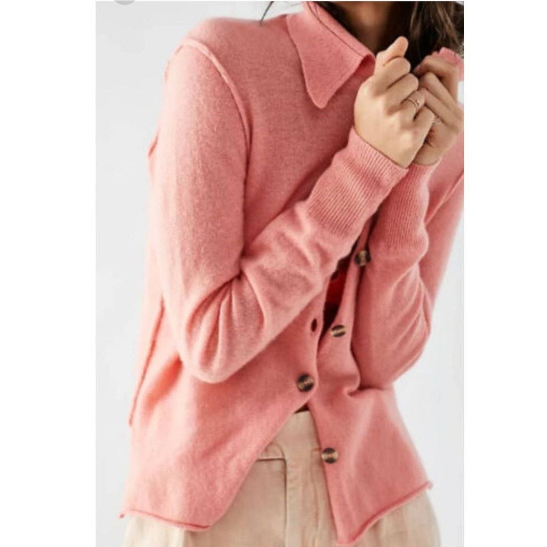 Free People New Free People Paloma Cashmere Cardi SWEATER $158 XS Pink Size XS / US 0-2 / IT 36-38 - 4 Thumbnail