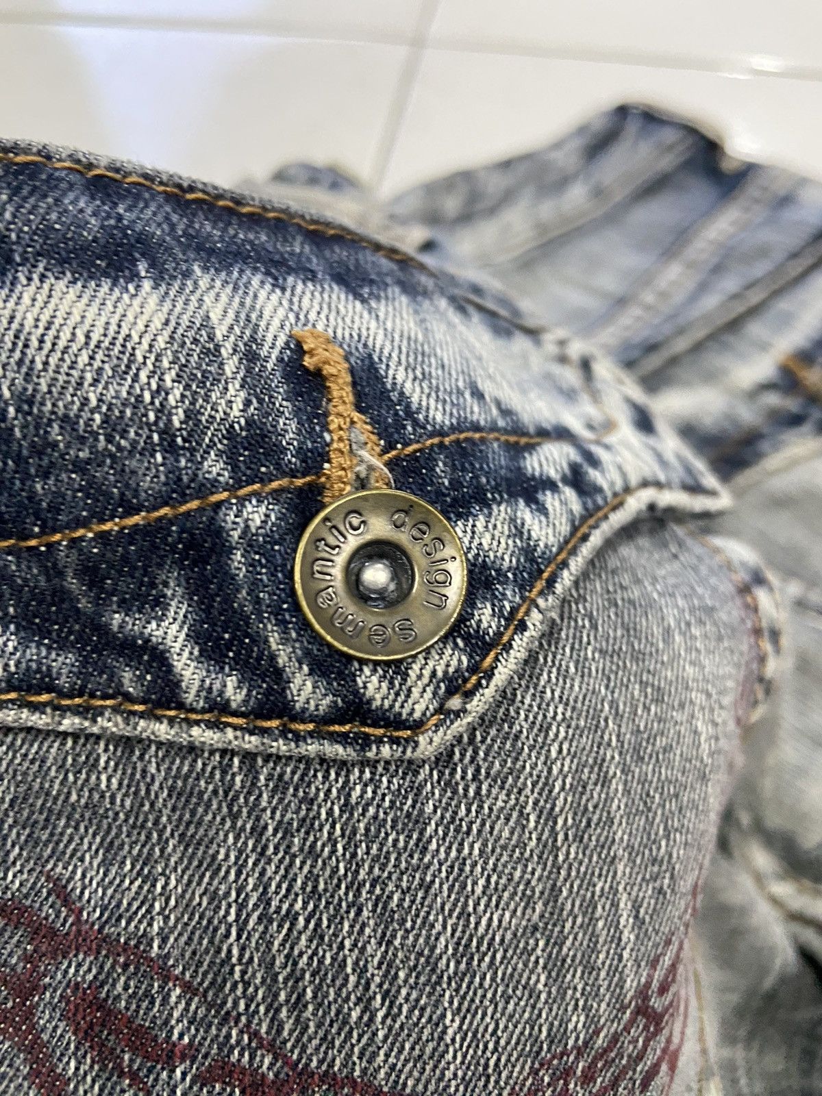 semanticdesign SEMANTICDESIGN JAPAN GUN DESIGN DENIM JEANS Size US 32 / EU 48 - 10 Thumbnail