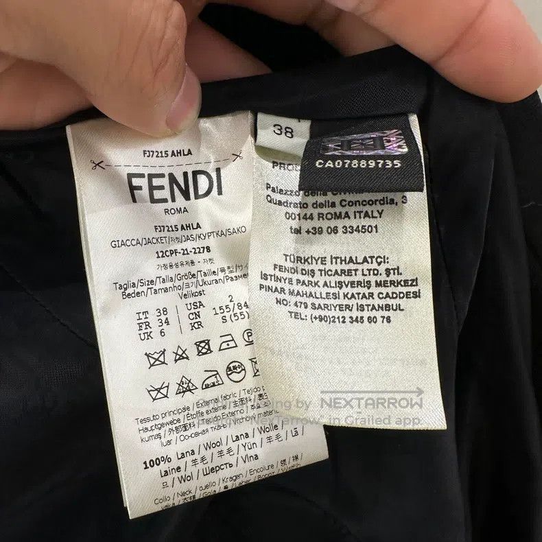 Fendi Fendi Pure wool suit jacket, wool Size XS / US 0-2 / IT 36-38 - 4 Thumbnail