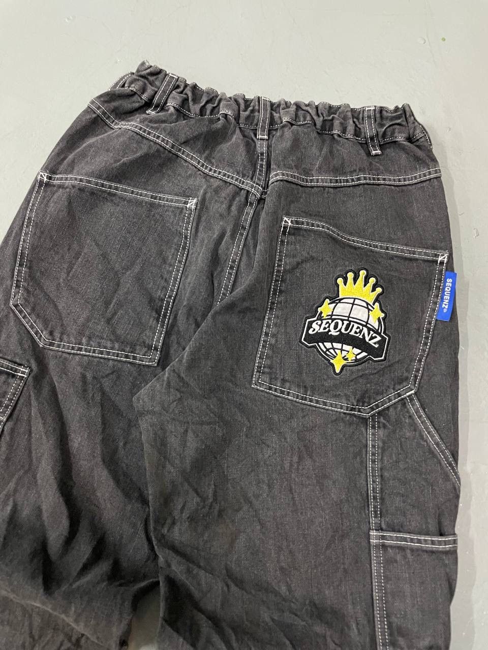 Japanese Brand Y2K BAGGY SEQUENZ FULL PATCH Size US 34 / EU 50 - 8 Thumbnail