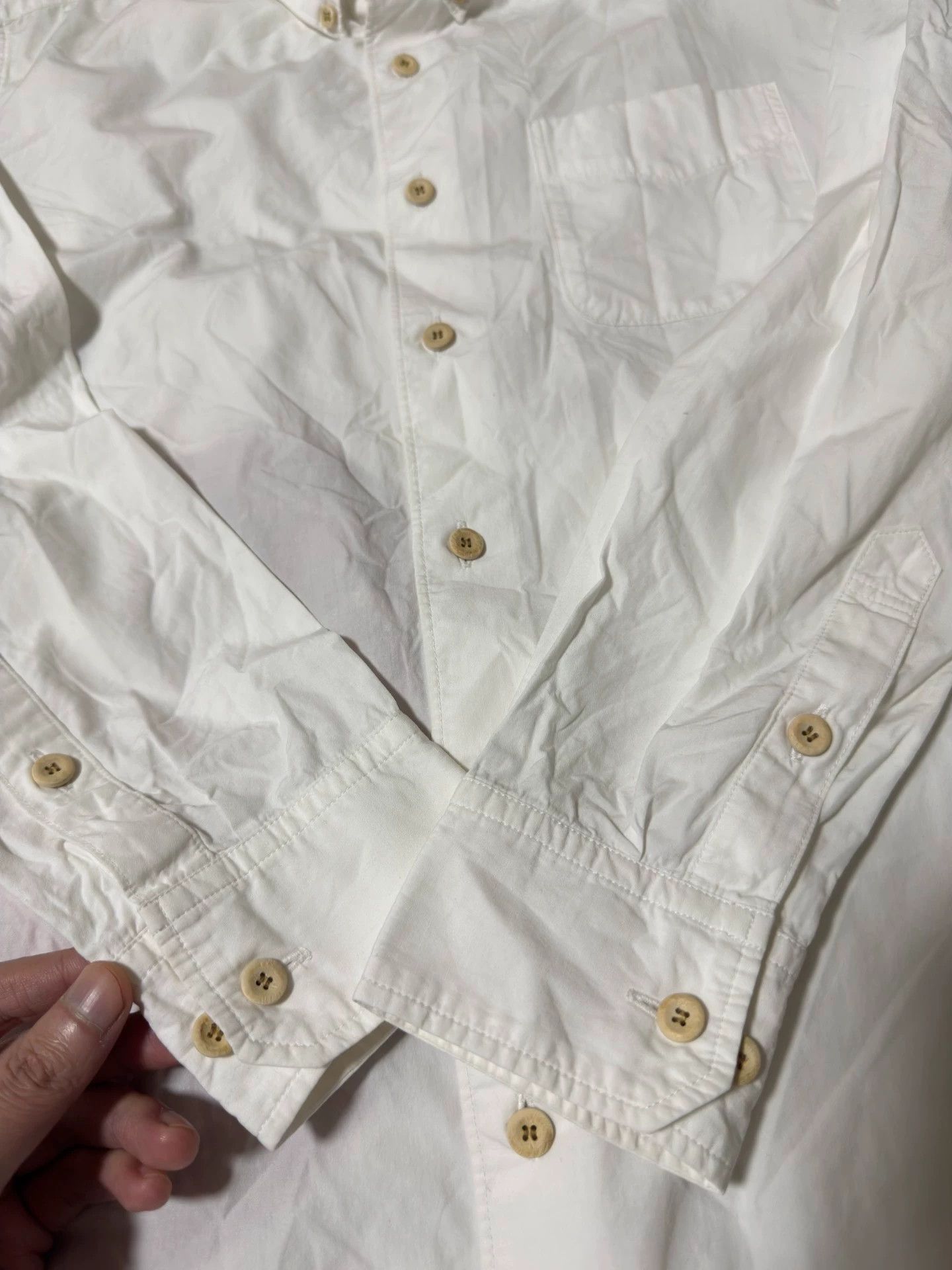 Visvim visvim ict 14SS Heart Vintage Patchwork White S Shirt Size US S / EU 44-46 / 1 - 7 Thumbnail