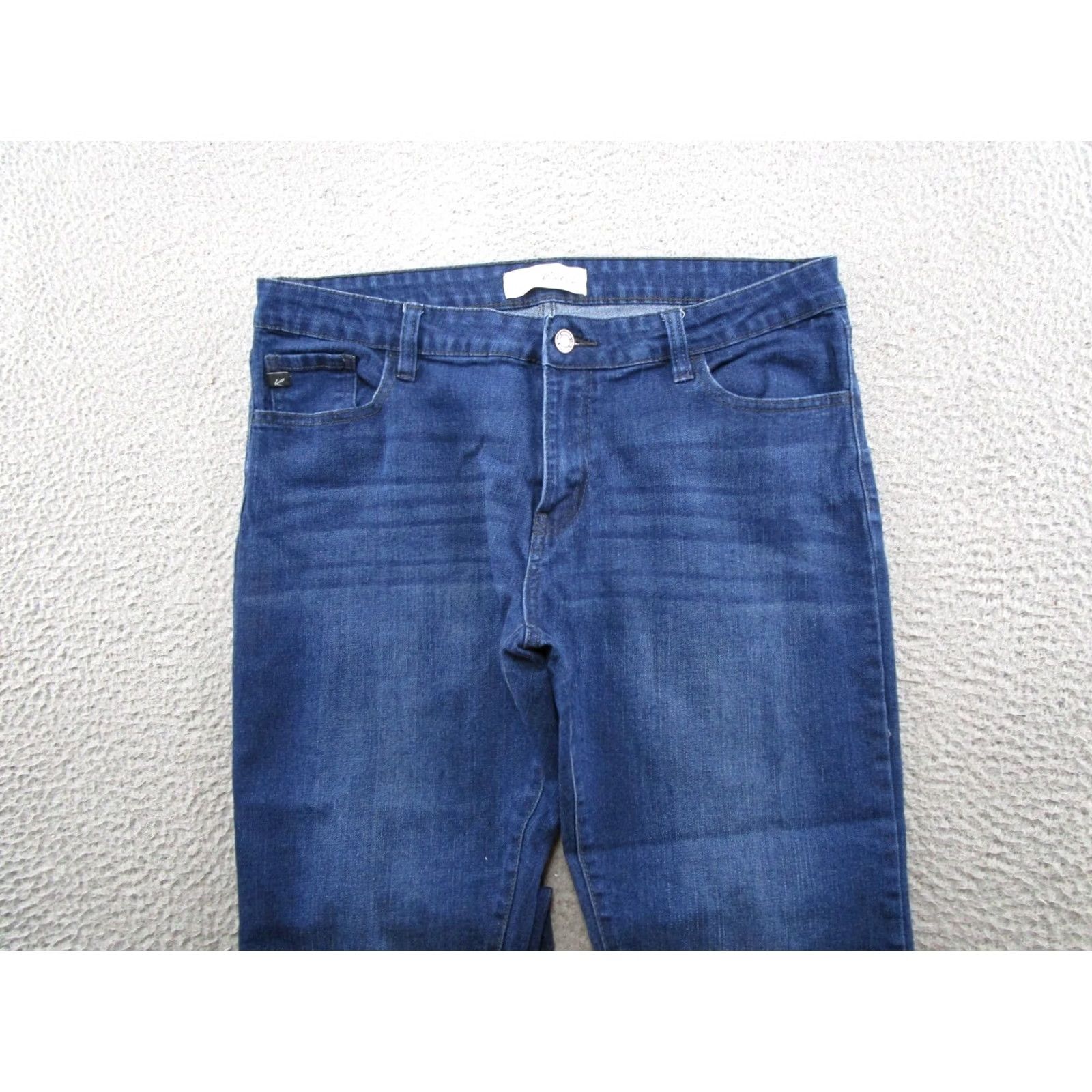Vintage Kancan Women's Jeans Skinny Slim Fit Mid Rise Ankle Cropped Size 30 Blue Denim 13/30 Stretch Size 30" / US 8 / IT 44 - 2 Thumbnail
