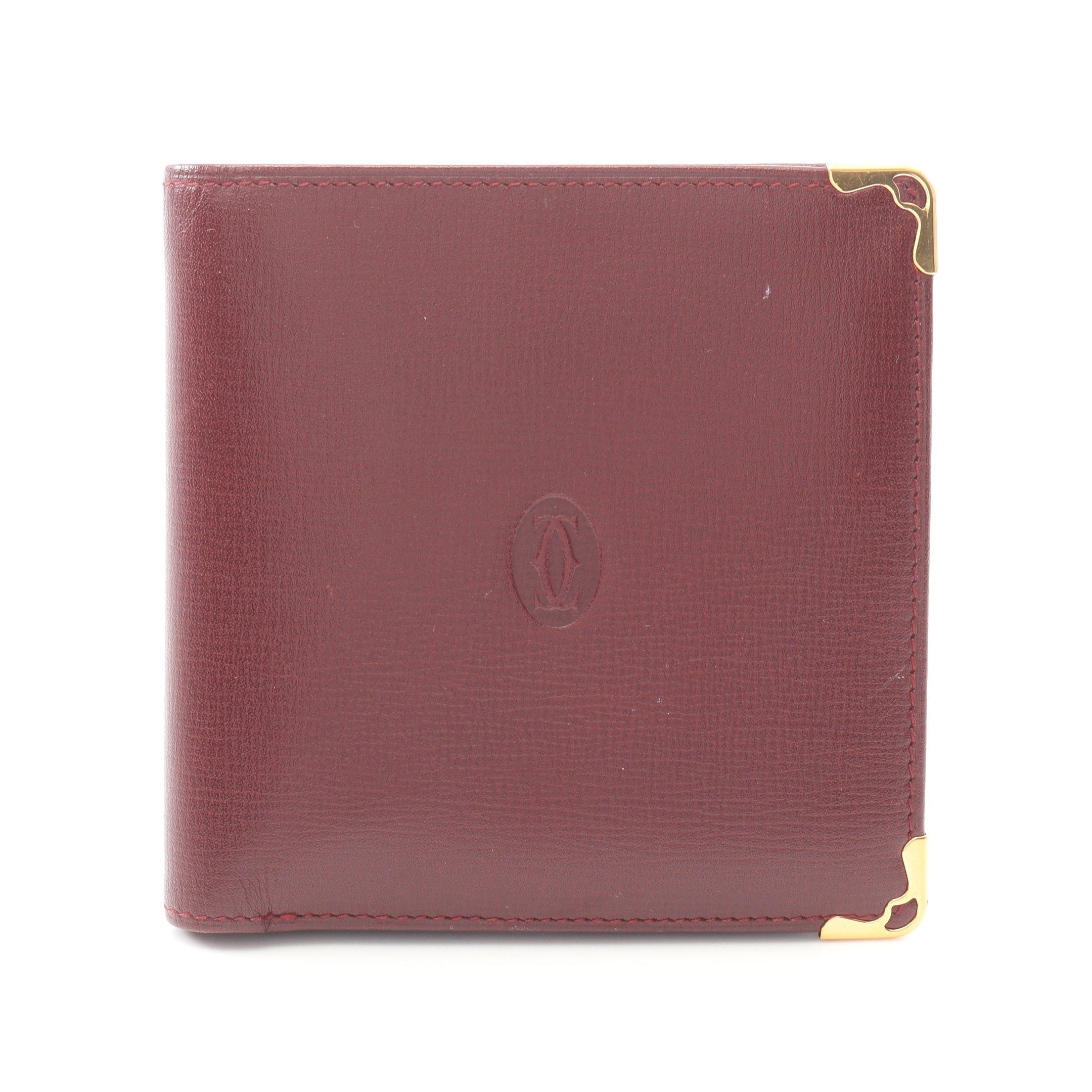 Cartier Cartier Mast Line Bi-Fold Wallet Leather Bordeaux Size ONE SIZE - 1 Thumbnail