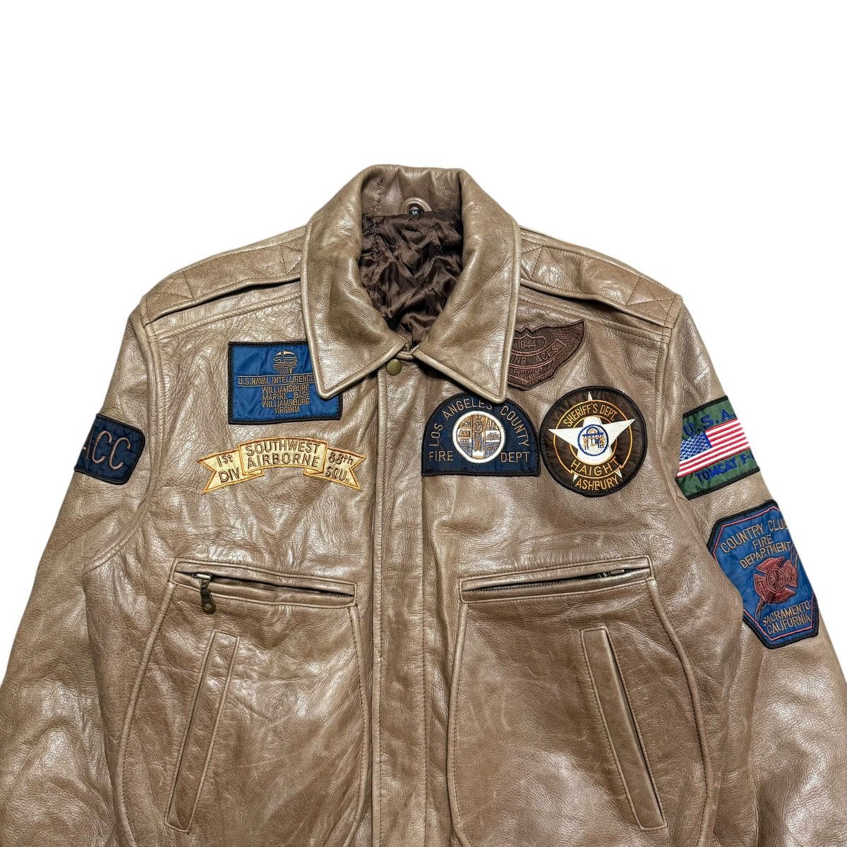 Other Freedom US Naval Southwest Airborne Leather Jacket Size US M / EU 48-50 / 2 - 3 Thumbnail