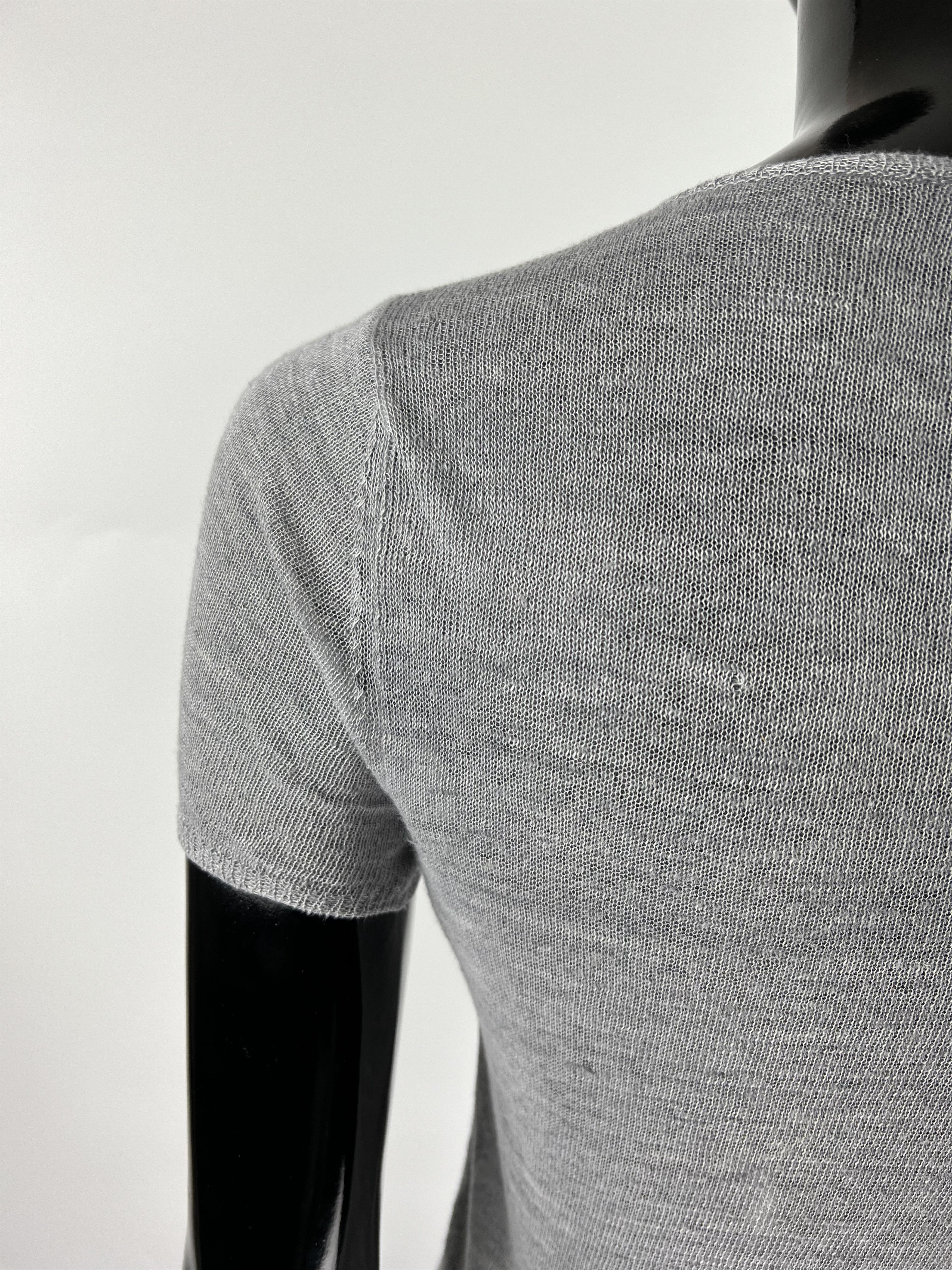 Other Gentry Portofino Women's Gray Linen Top Size 40 Size S / US 4 / IT 40 - 7 Thumbnail