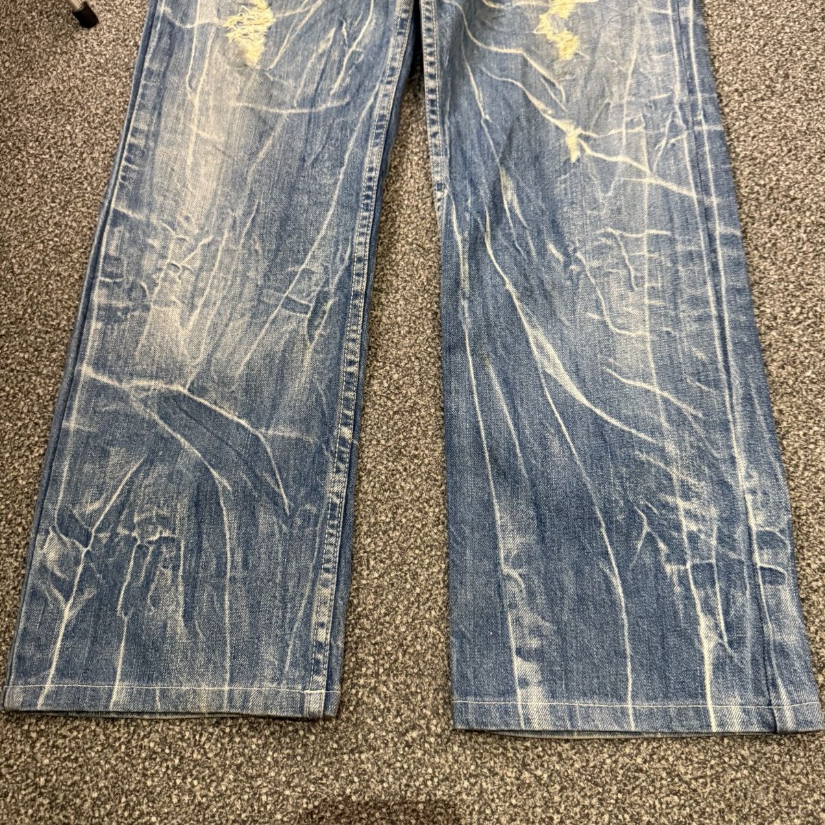 Le Grande Bleu (L.G.B.) 🔥🇯🇵 Archive y2k Nylaus Clothing Bootcut Whisker Denim Size US 34 / EU 50 - 7 Thumbnail