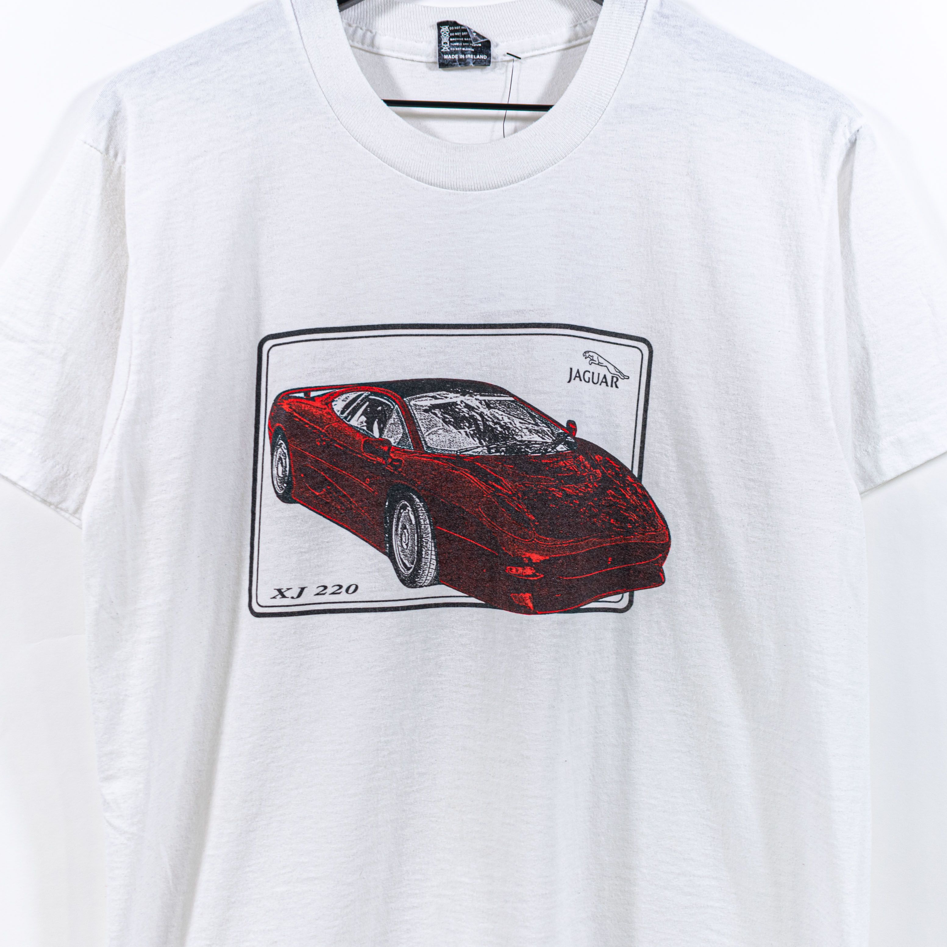 image of Jaguar Xj220 T-Shirt Large VTG 90's Supercar Racing Archive in White, Men's