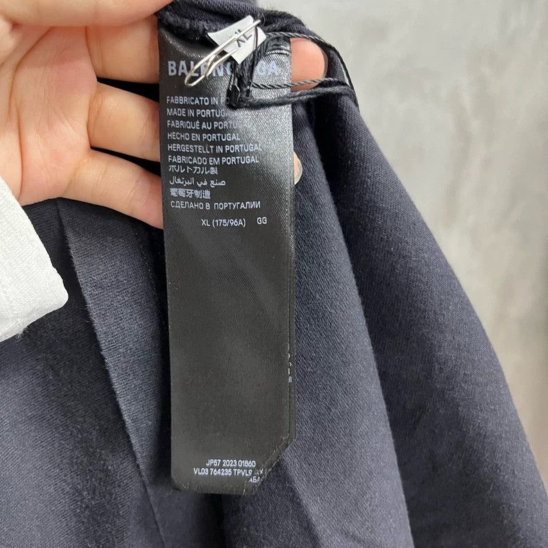Balenciaga Balenciaga Black Letter Building Printed Crewneck Short Sl Size US XL / EU 56 / 4 - 3 Thumbnail