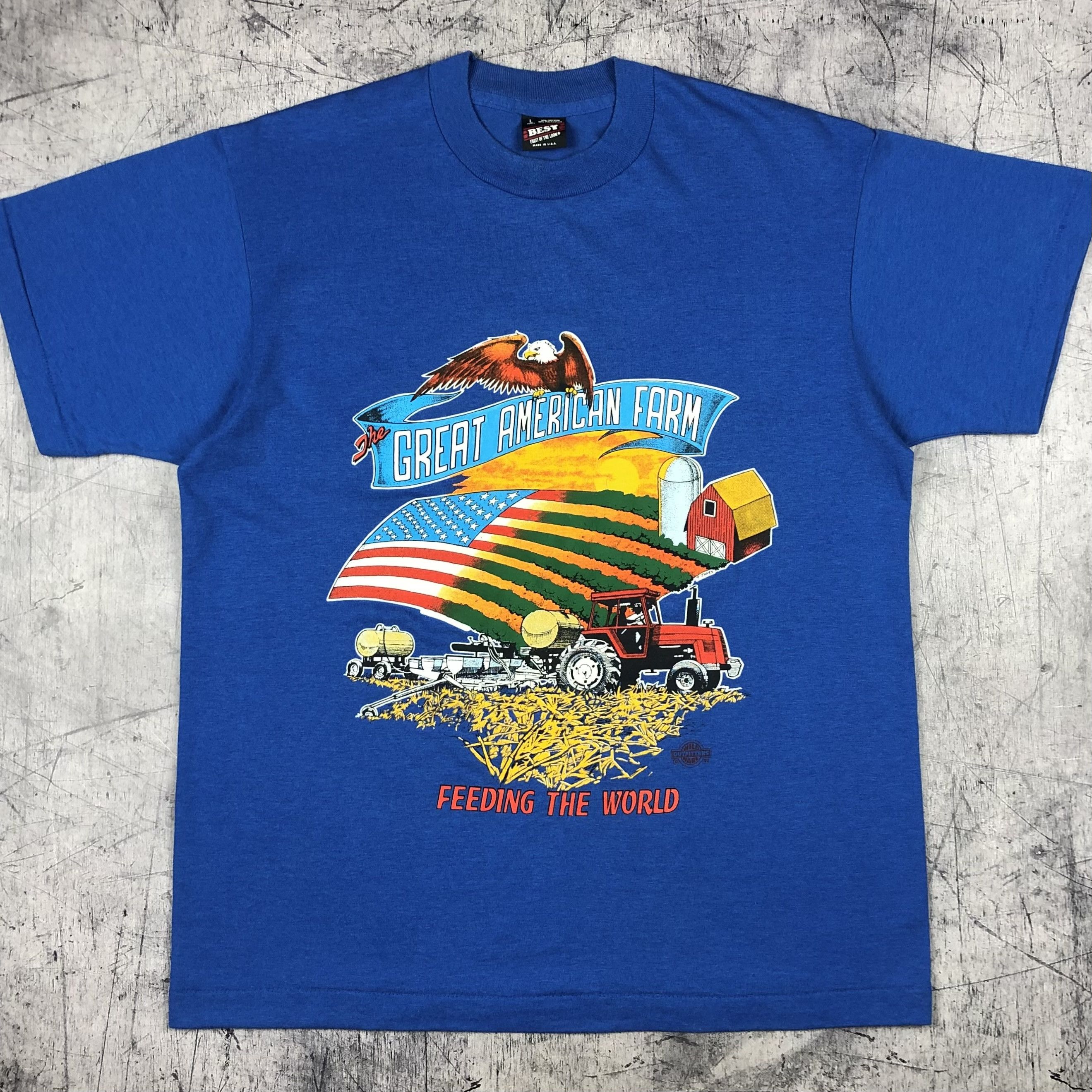 Vintage 1992 Great American Farm Feeding World USA T-Shirt Size US L / EU 52-54 / 3 - 1 Thumbnail