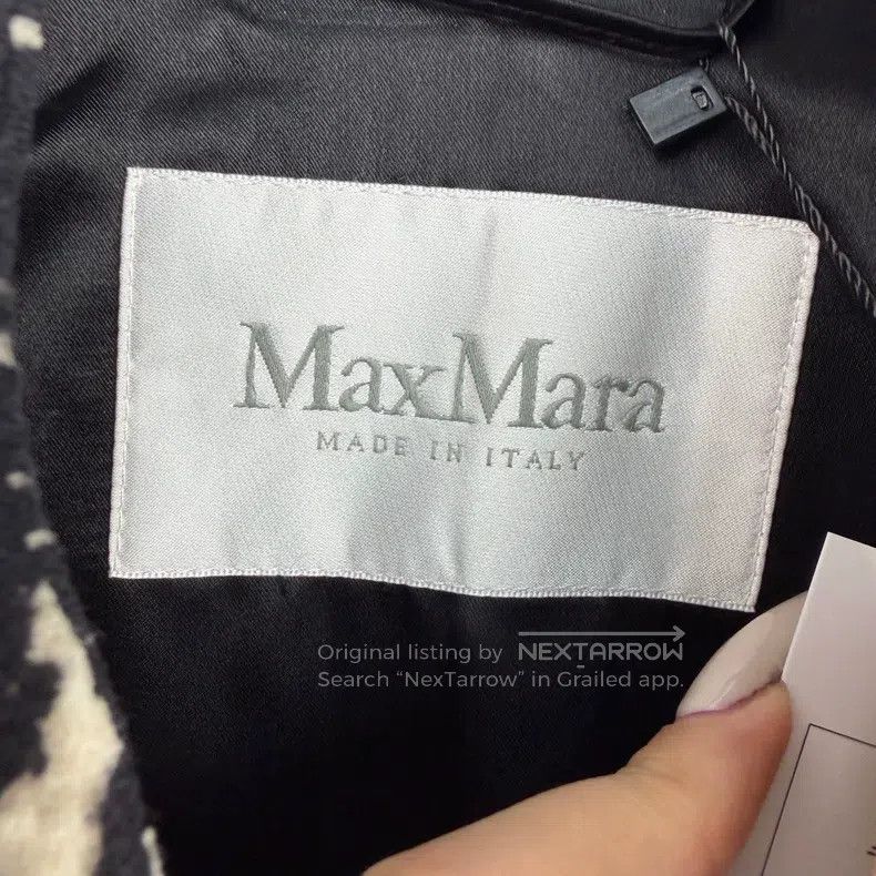 Max Mara Max Mara Black Rock Pattern Wool Single-breasted Overcoat Size XS / US 0-2 / IT 36-38 - 3 Thumbnail