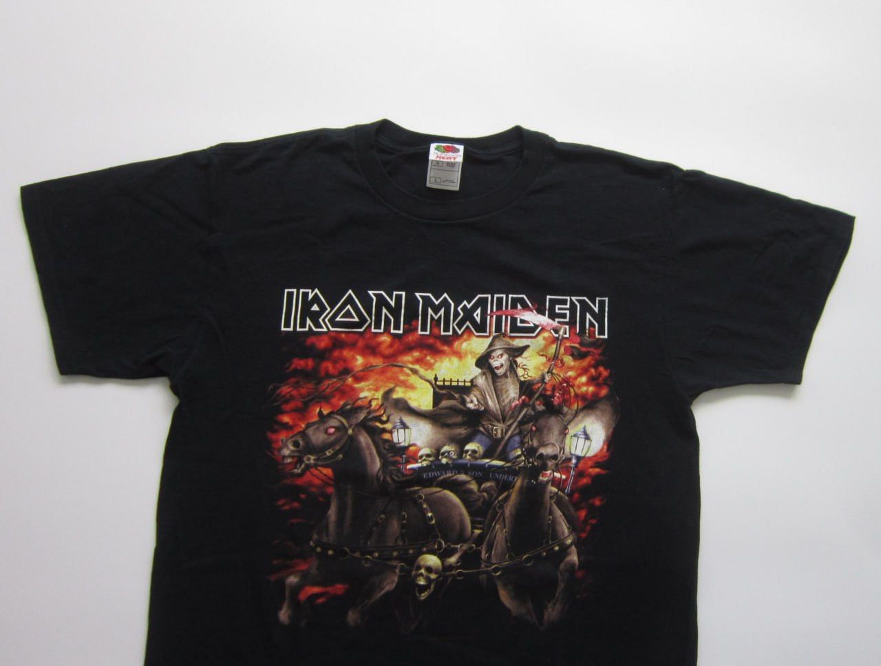 Vintage Iron Maiden Death On The Road 2005 Vintage T-Shirt Size US L / EU 52-54 / 3 - 2 Thumbnail