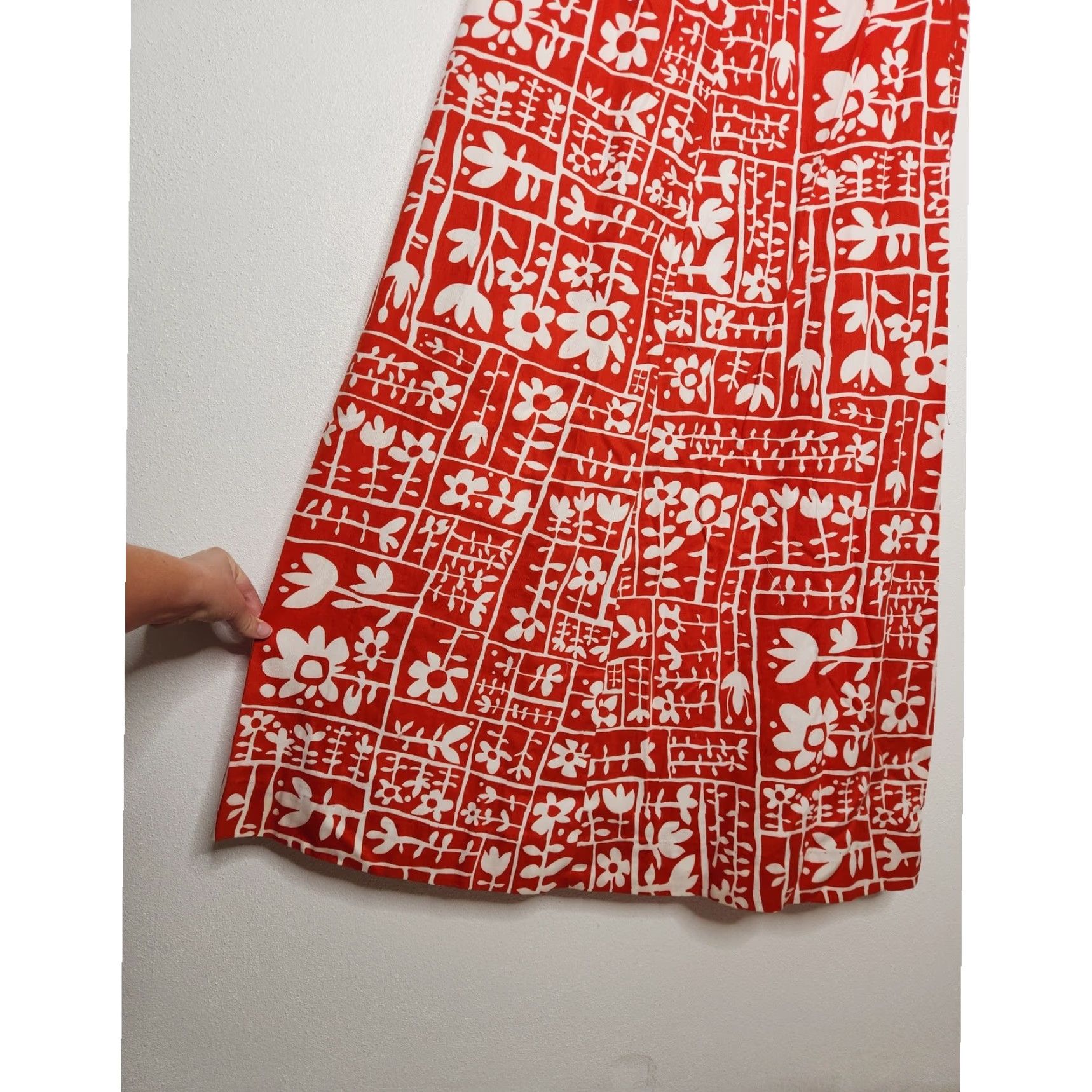 Vintage VINTAGE Andrade Dress Aloha Hawaii Maxi Red 70s Honolulu Beach Surf Sundress Women M Long Maxi Dress Womens Size M / US 6-8 / IT 42-44 - 4 Thumbnail