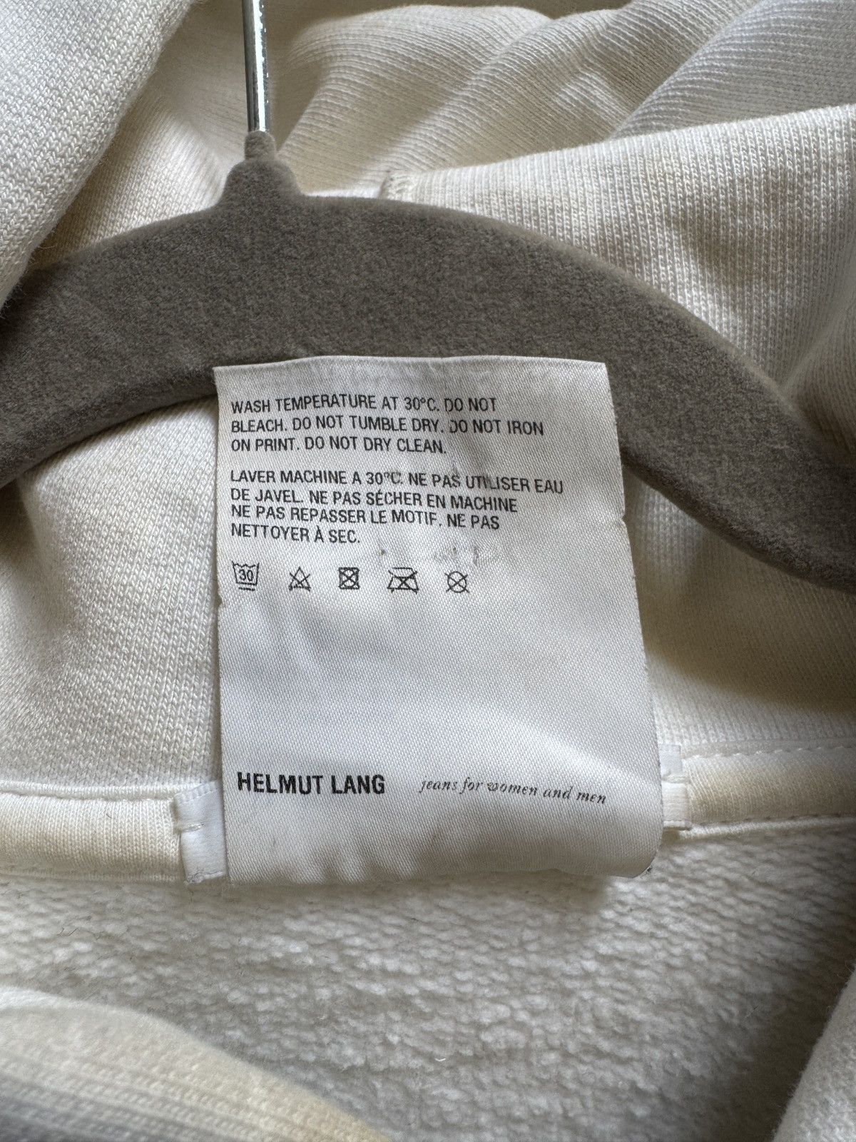 Helmut Lang Helmut Lang Mirrored Logo Hoodie Size US XL / EU 56 / 4 - 4 Thumbnail