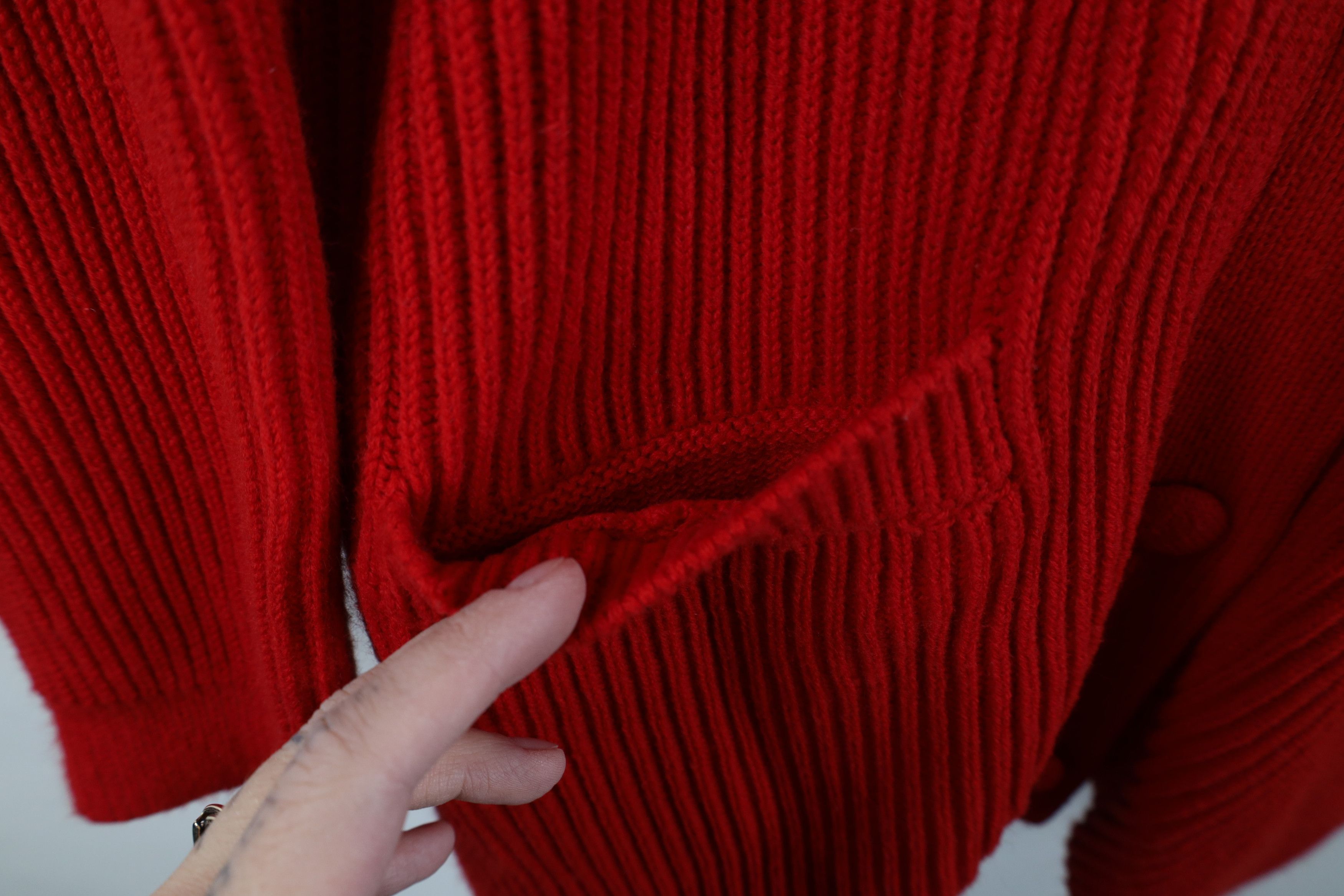 Vintage Vintage 90s Streetwear Chunky Ribbed Knit Cardigan Sweater Size L / US 10 / IT 46 - 4 Thumbnail