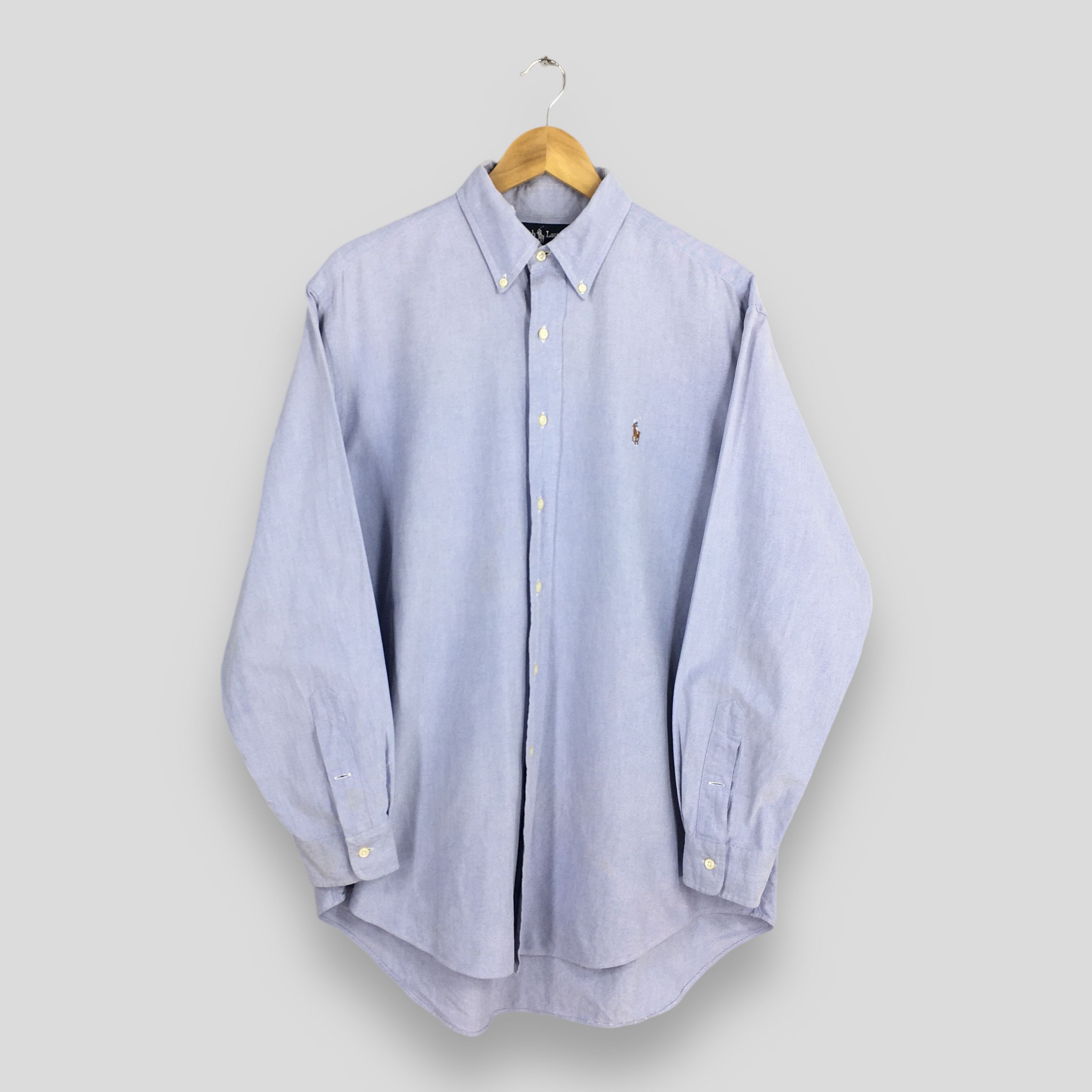 Ralph Lauren Vintage Ralph Lauren Blue Yarmout Shirt XLarge Size US XL / EU 56 / 4 - 1 Thumbnail