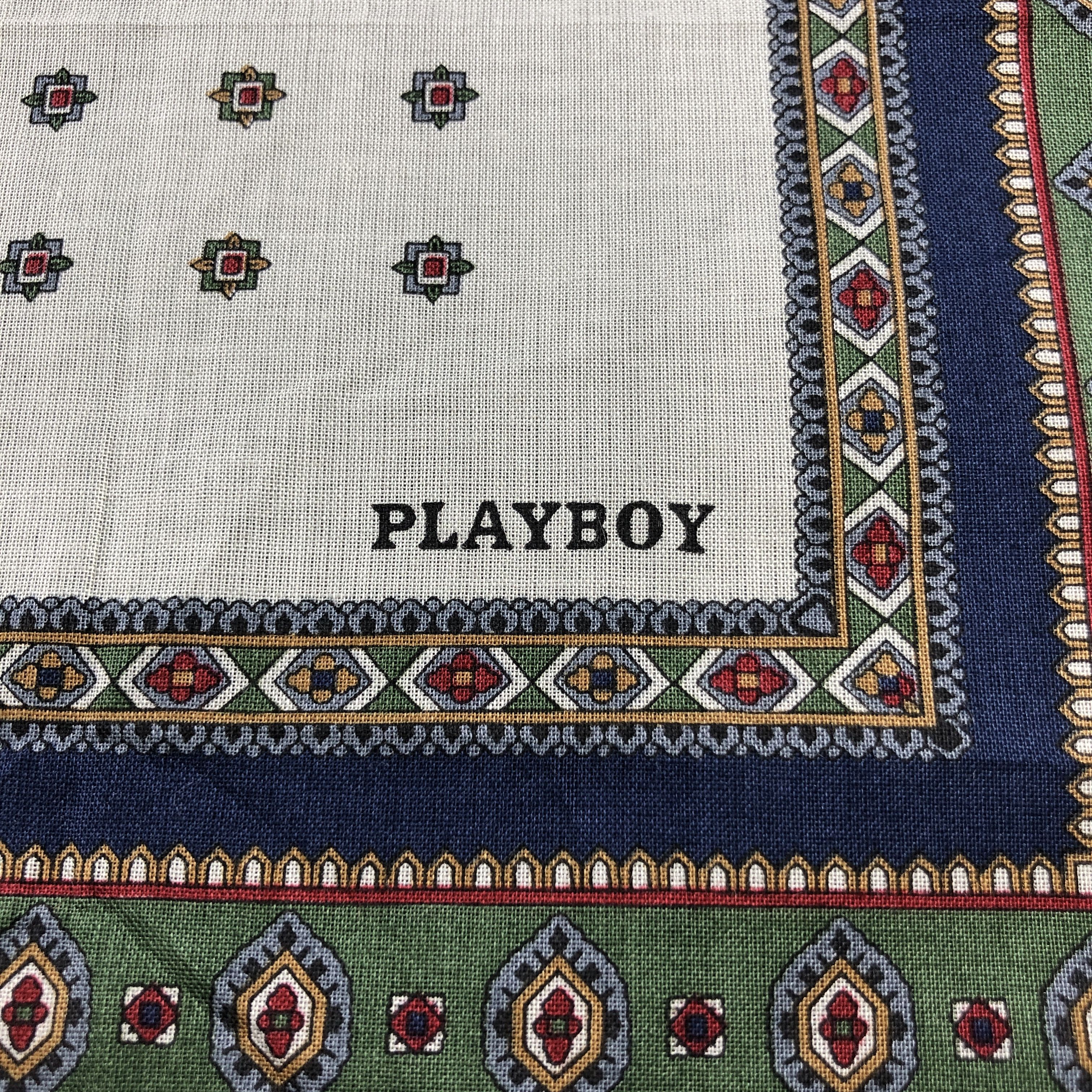 Playboy × Vintage Playboy Handkerchief Neckerchief Bandana H2356 Size ONE SIZE - 4 Thumbnail