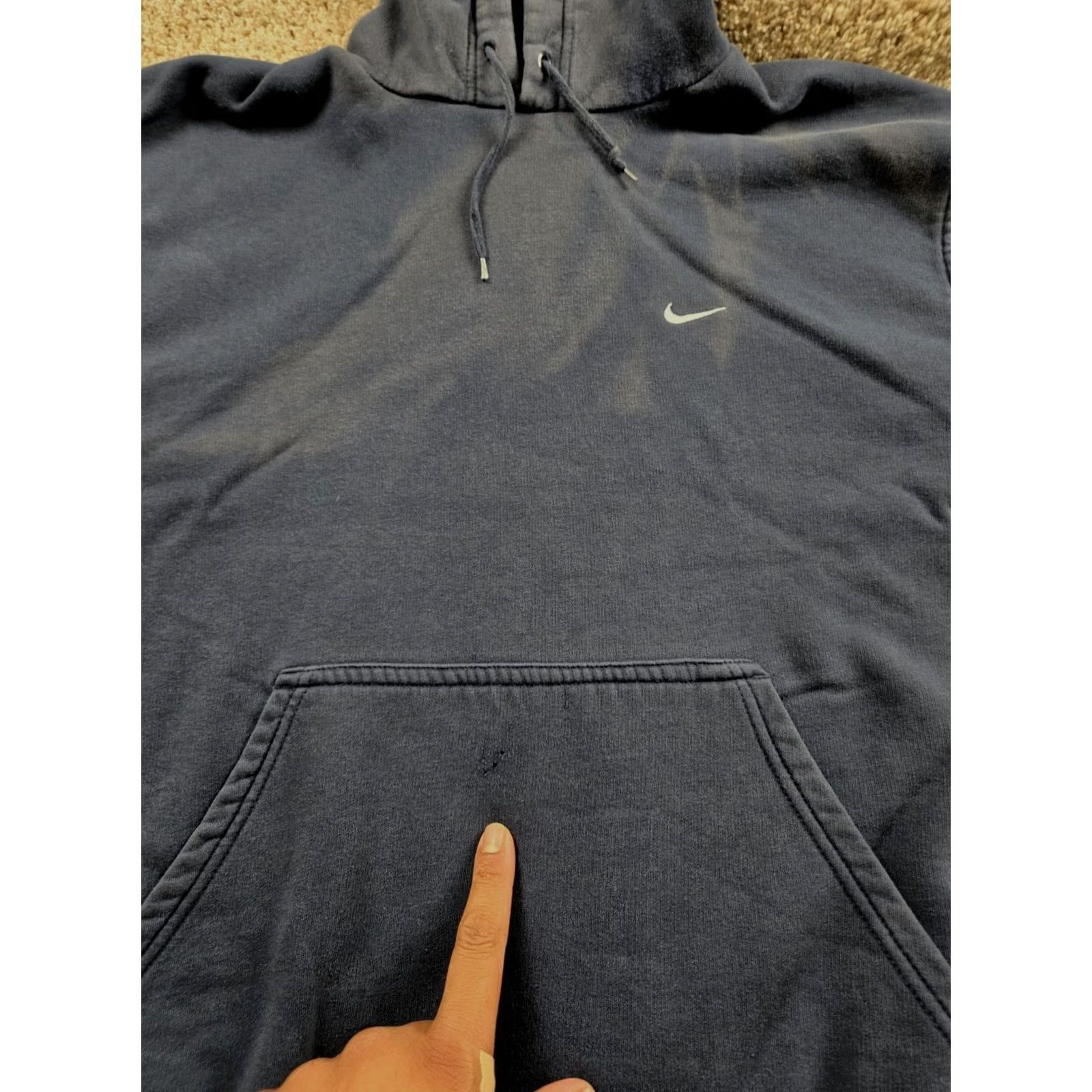 Nike VINTAGE Nike Hoodie Mens XL Blue Pullover Sweatshirt Long Sleeve Y2K Size US XL / EU 56 / 4 - 4 Thumbnail