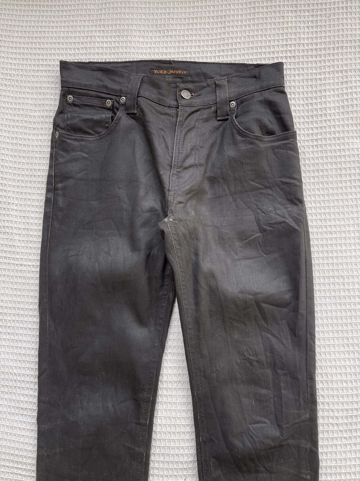 Jean Rare🔥Nudie Jeans Thin Finn Skinny Black Jeans Size US 29 - 8 Thumbnail