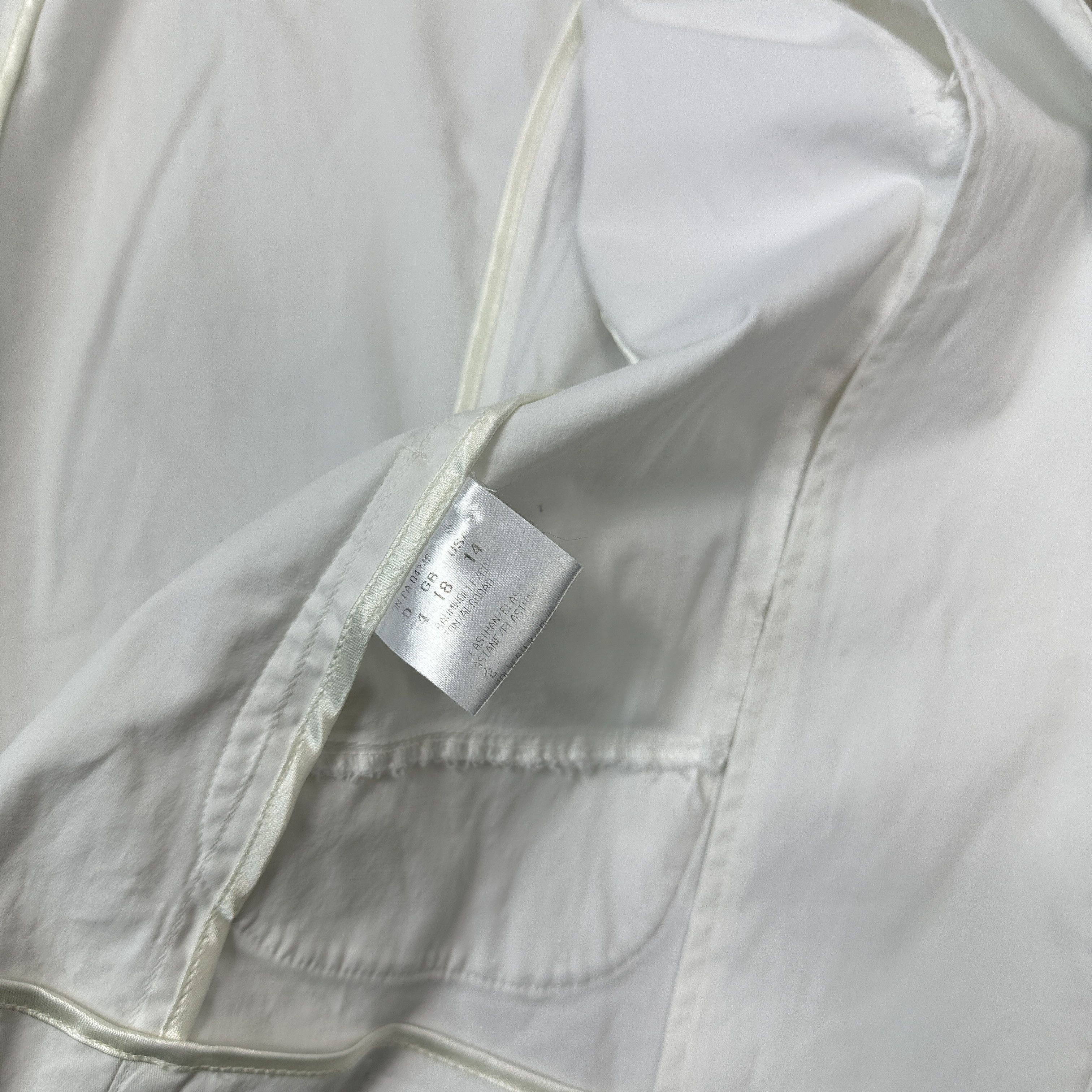 Vintage Vintage Avant-Garde White Contrast Stitch Blazer Y2K Size XL / US 12-14 / IT 48-50 - 6 Thumbnail