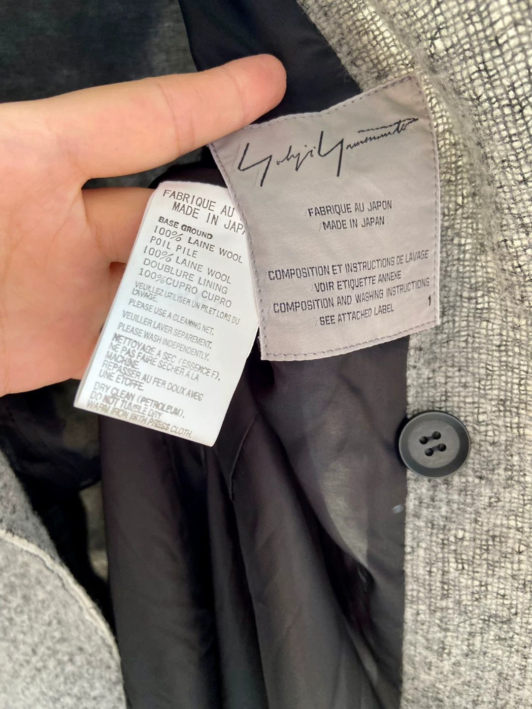 Yohji Yamamoto Yohji Yamamoto Decon Wool Like New Size 1 Grad Distressed Size US S / EU 44-46 / 1 - 6 Thumbnail