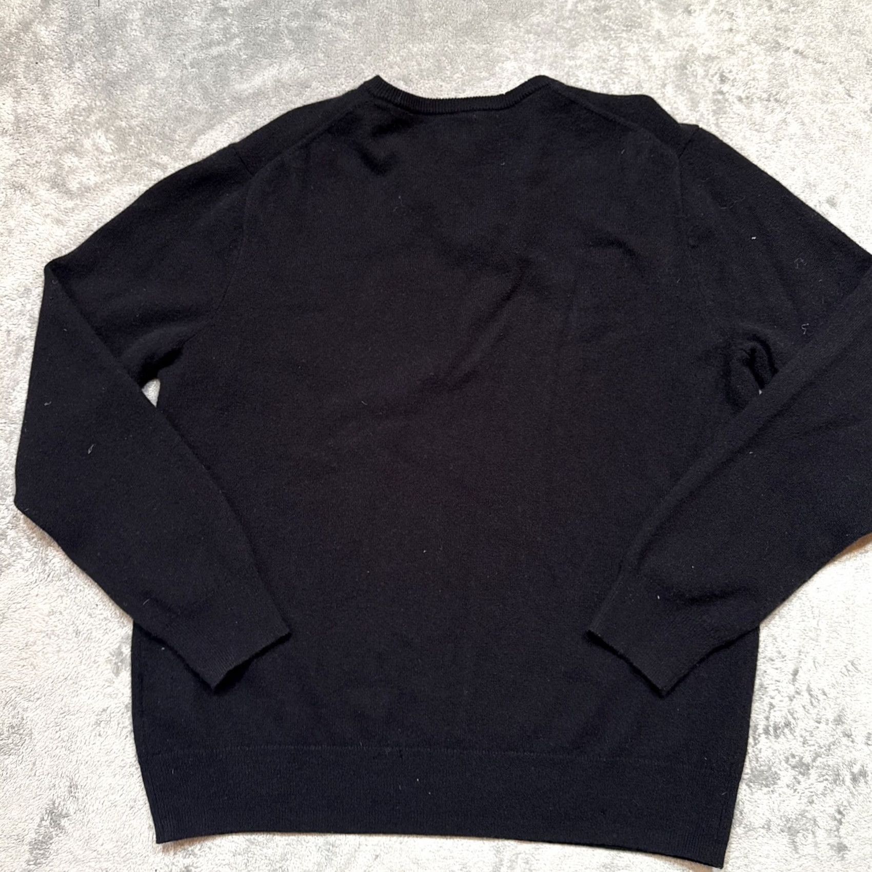 J.Crew J.CREW Mens Large Black Cashmere Knit V-Neck Pullover Sweater Size US L / EU 52-54 / 3 - 6 Thumbnail