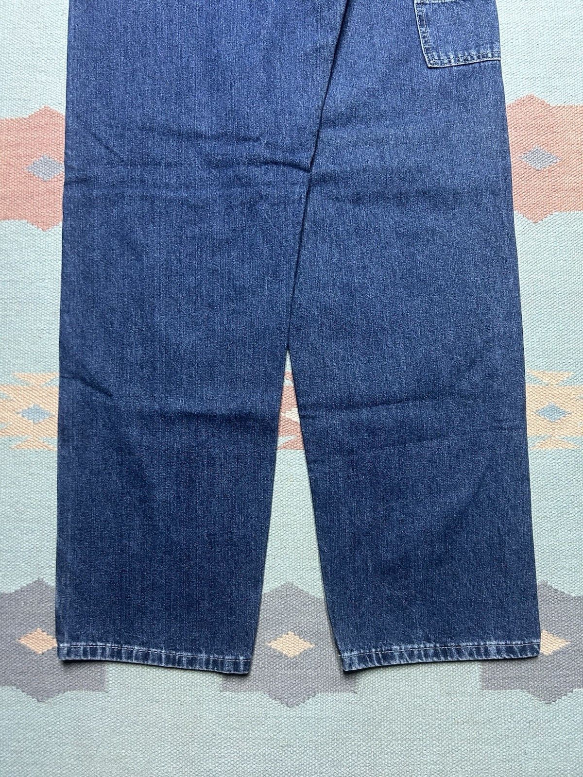 Vintage Vtg Lee dungaree carpenter jeans baggy wide leg dark 32x34 Size US 32 / EU 48 - 2 Thumbnail