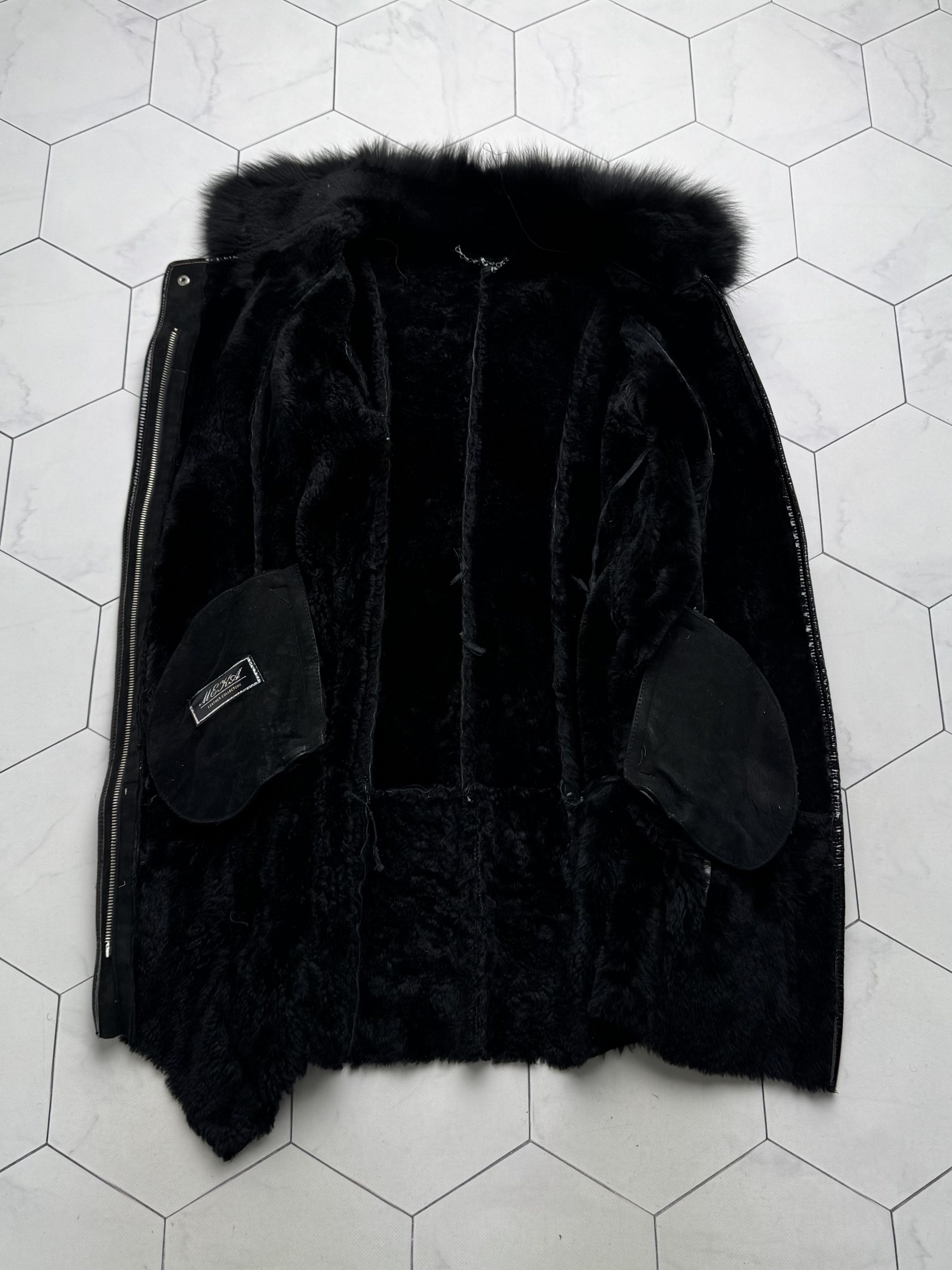 Vintage Vintage Real Sheepskin Asymmetry Coat (B550) Size S / US 4 / IT 40 - 13 Thumbnail