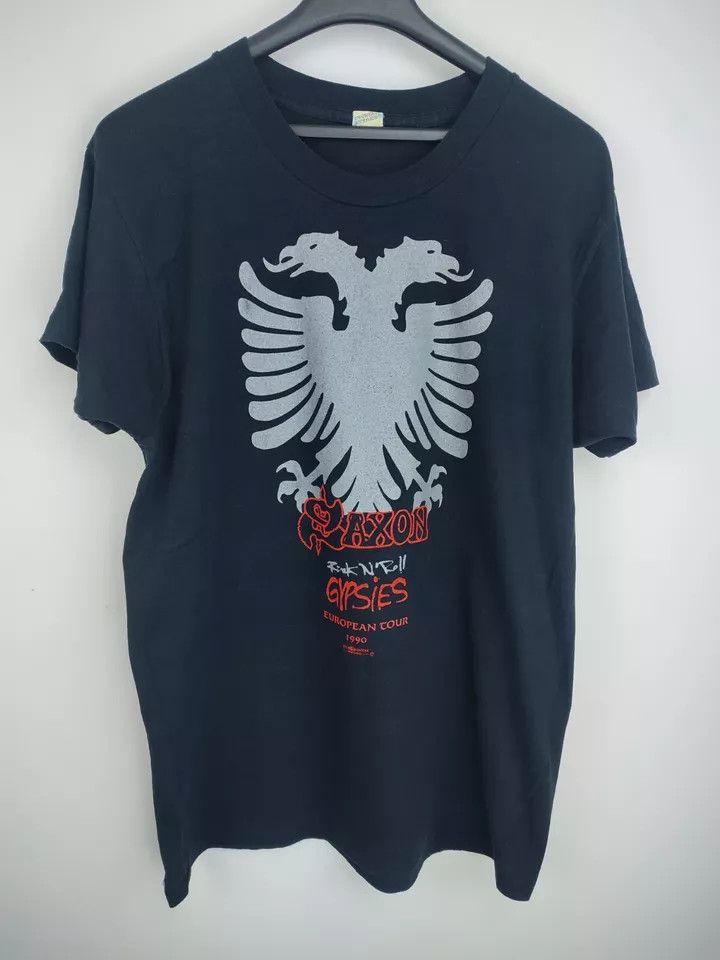 Vintage Vintage 1990 Saxon European concert tour Rock 'n' Roll Size US XL / EU 56 / 4 - 1 Thumbnail