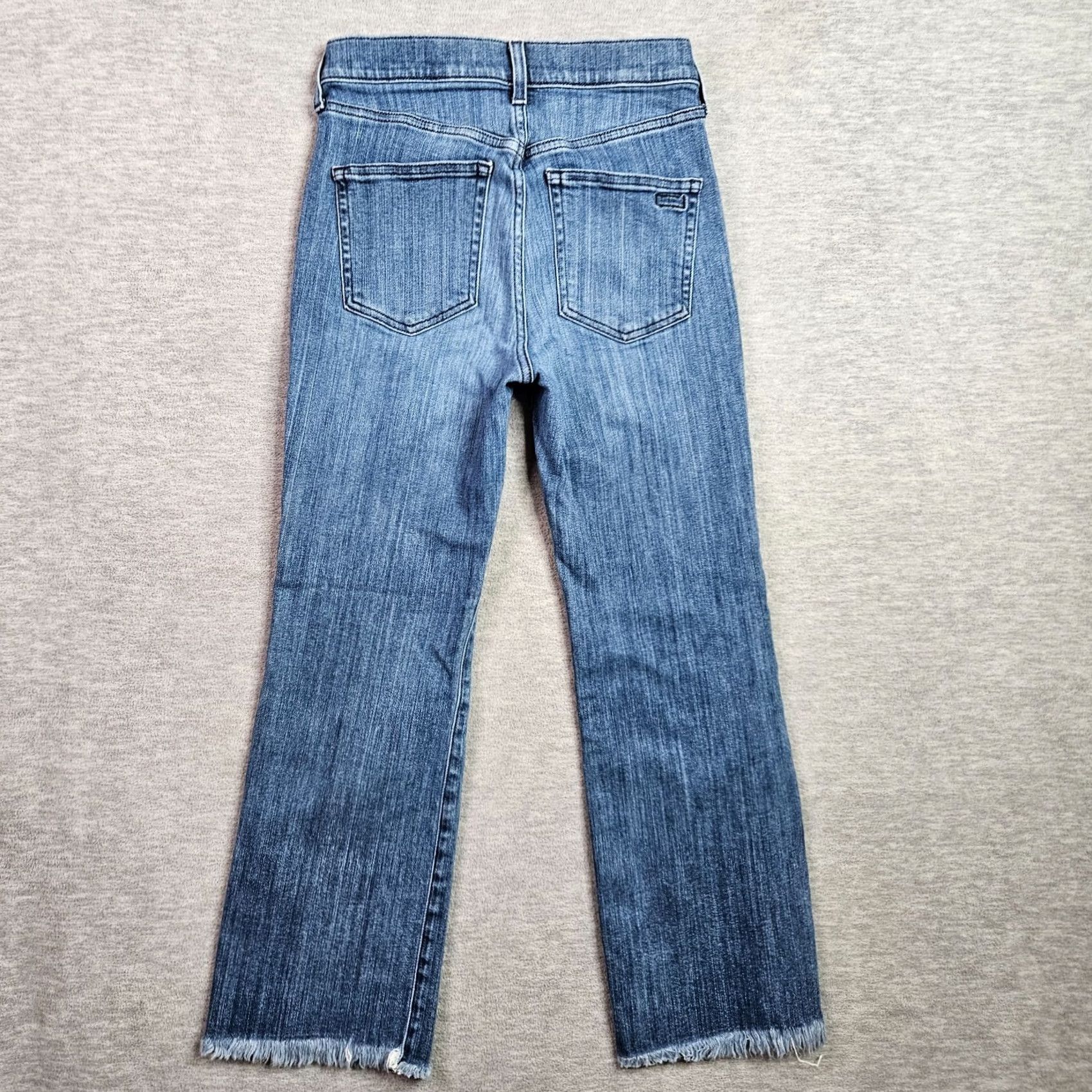 AYR AYR Women Jeans W26S The BOMB Pop Straight Leg Raw Hem Premium Denim Blue Casual 5-Pocket Regular Rise Belted Machine Washable Mens Womens Girls Boys? Size 26" / US 2 / IT 38 - 2 Thumbnail