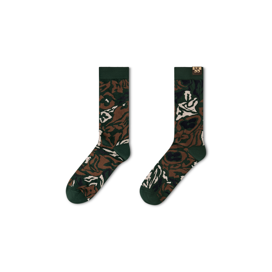 Louis Vuitton LV Camo Socks Size ONE SIZE - 2 Thumbnail