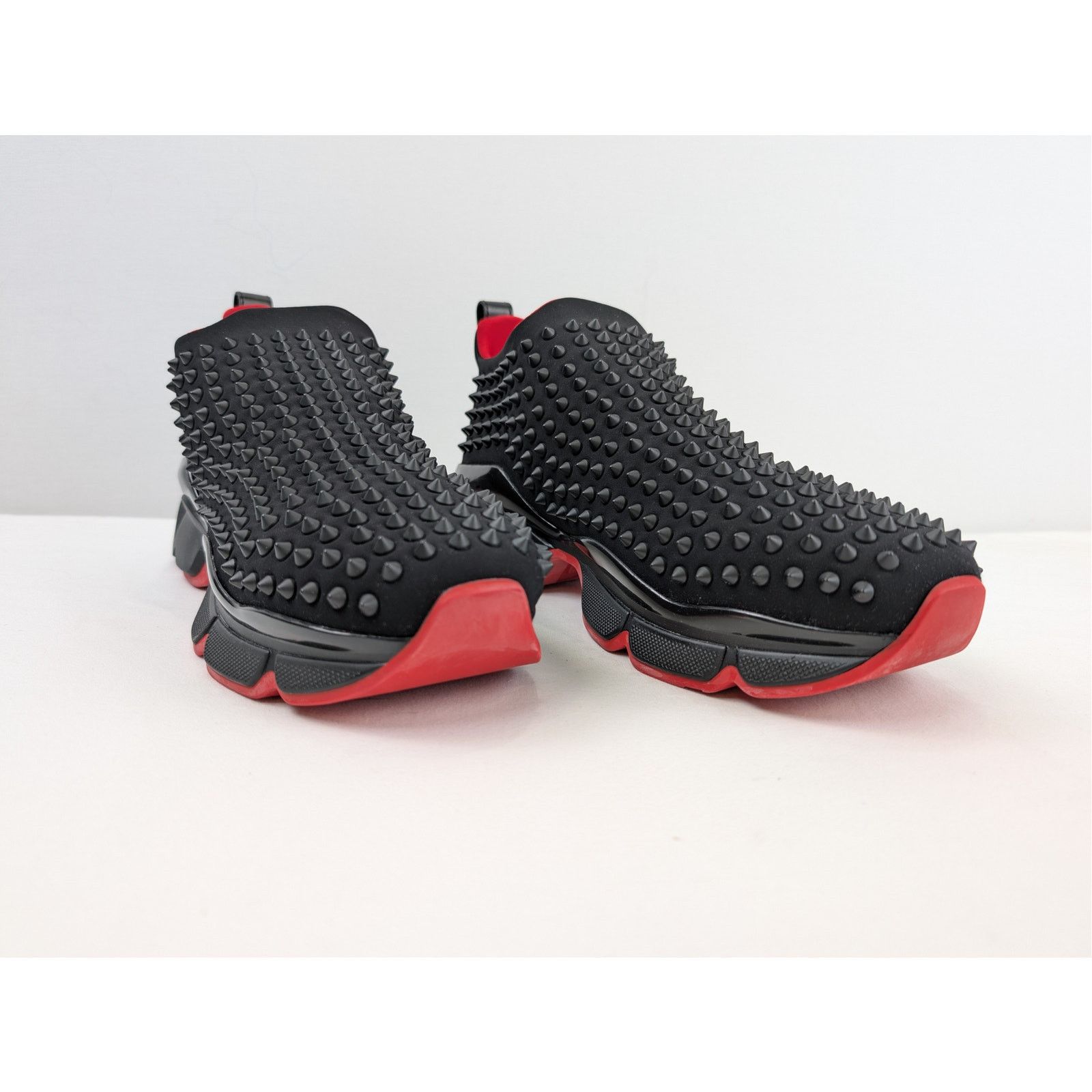 Christian Louboutin o1rshd1 Spike Sock Flat Shoe Boots Sneakers in Black Size US 12 / EU 45 - 6 Thumbnail