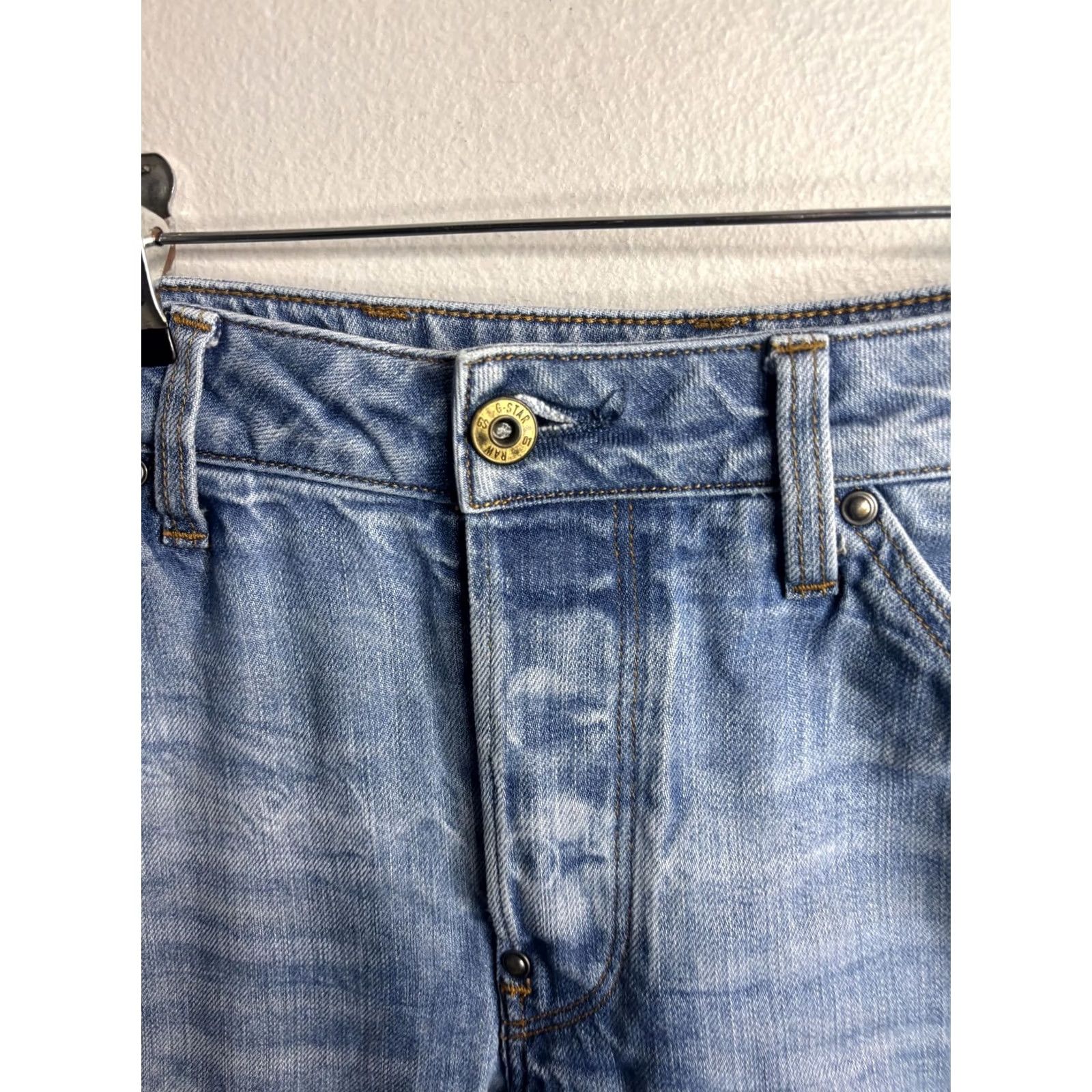 Vintage G-Star RAW Mens Jeans 28x32 Blue 5620 3D Slim Light Wash Denim Moto Tapered Size US 28 / EU 44 - 3 Thumbnail
