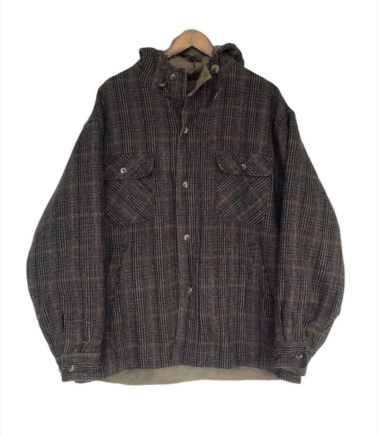 Woolrich Woolen Mills 💥Vintage 90sWoolrich Riversible Hoodie Jacket Size US L / EU 52-54 / 3 - 1 Thumbnail