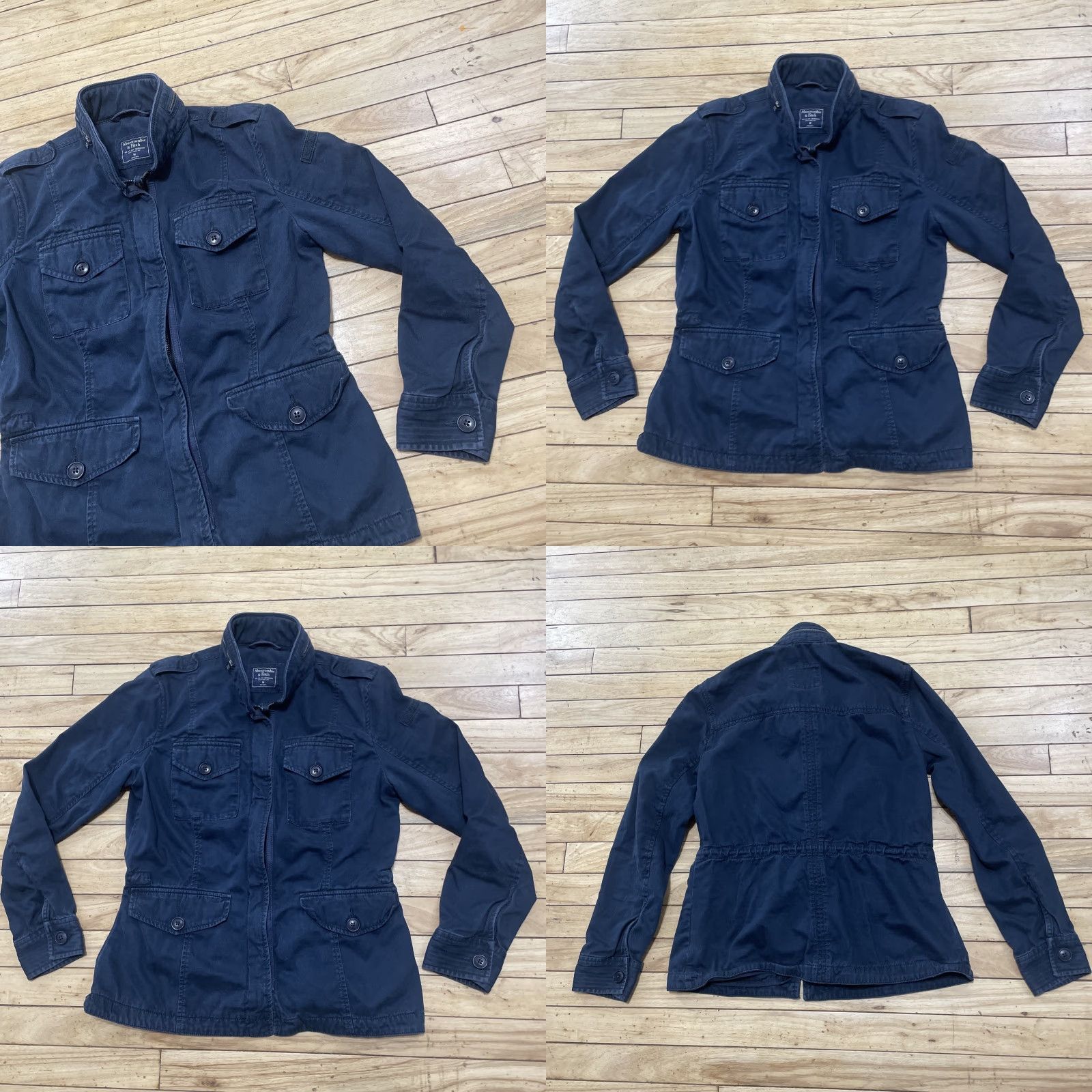 Abercrombie & Fitch VINTAGE Abercrombie & Fitch Military Field Full Zip Cargo Jacket Adult Medium Blue Size US M / EU 48-50 / 2 - 11 Thumbnail