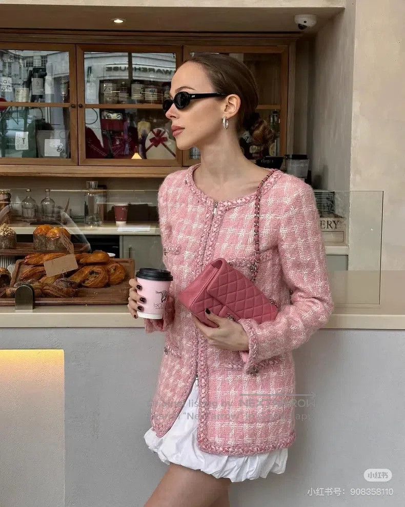 Chanel Chanel Supermarket series pink tweed jacket Size XXS / US 00 / IT 34 - 7 Thumbnail