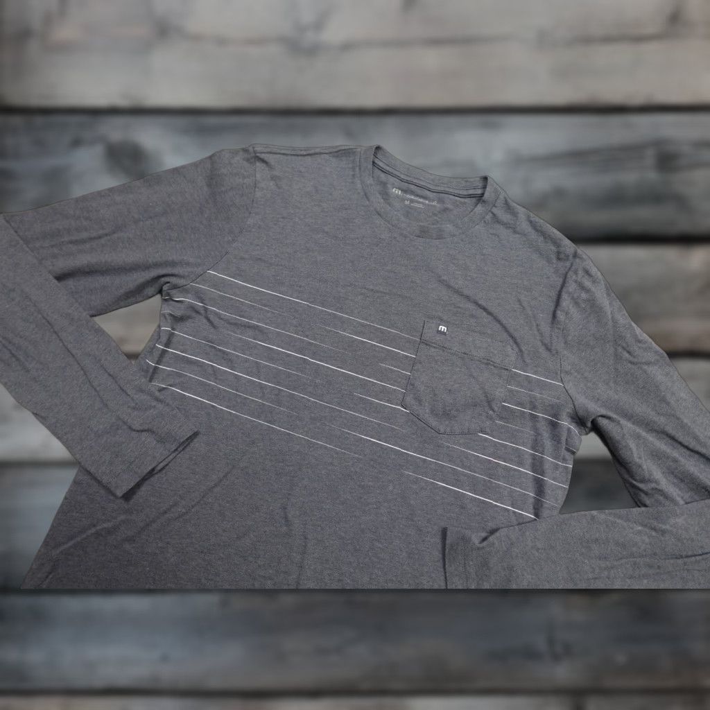 TravisMathew Travis Mathew Shirt Mens Medium Blue Pocket T-Shirt Stretch Comfort Golf Soft Size US M / EU 48-50 / 2 - 1 Thumbnail