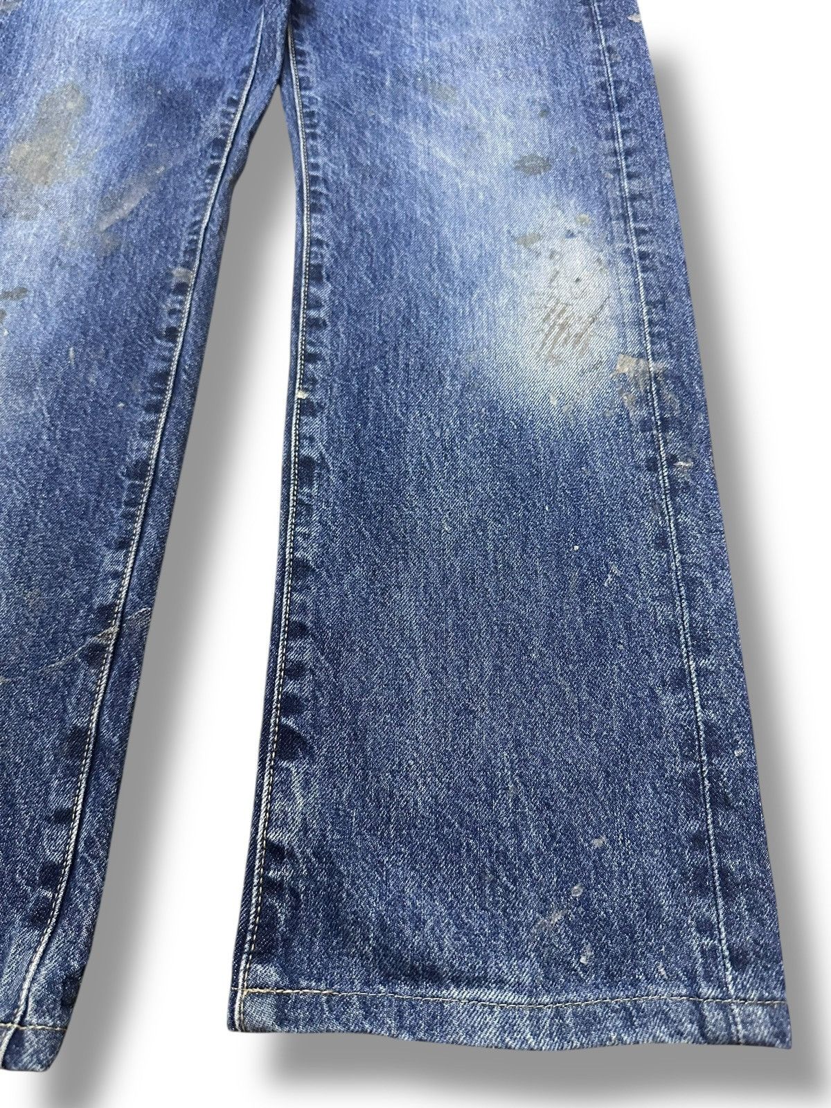 Japanese Brand Uniqlo Painted Striked Jeans With Baggy Wideleg Style Size US 30 / EU 46 - 8 Thumbnail