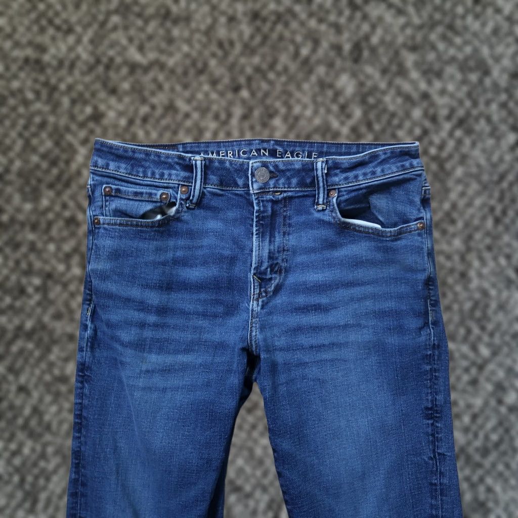 American Eagle Outfitters American Eagle Outfitters Jeans Skinny Mens 32x34 Blue Denim Airflex Stretch 5-Pocket Distress Medium Wash Regular Rise Slim Fit Casual Vintage No N/A Size US 32 / EU 48 - 1 Thumbnail