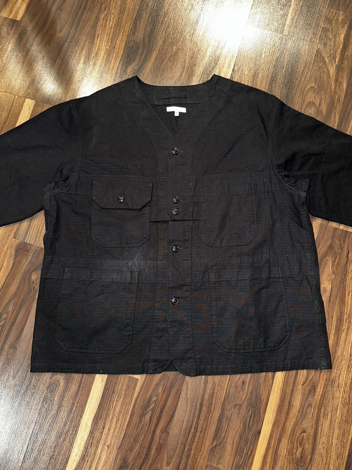 image of Engineered Garments Like New Engineeredgarments Military Cardigan Jacket Large in Black, Men's