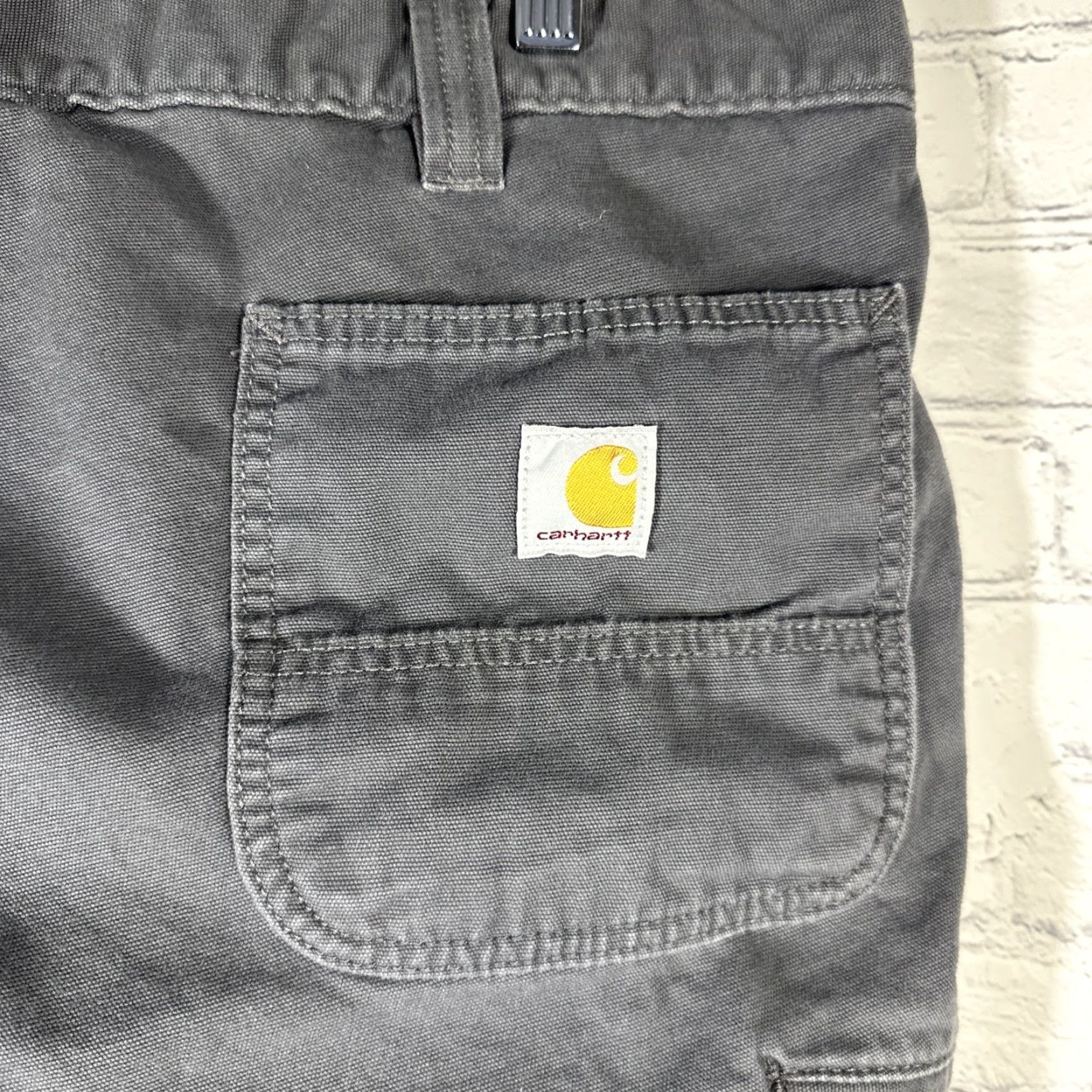 Carhartt Carhartt Men’s Rugged Flex Canvas Work Pants 40x30 Gray Relaxed Fit BN2291-M Size US 40 / EU 56 - 4 Thumbnail